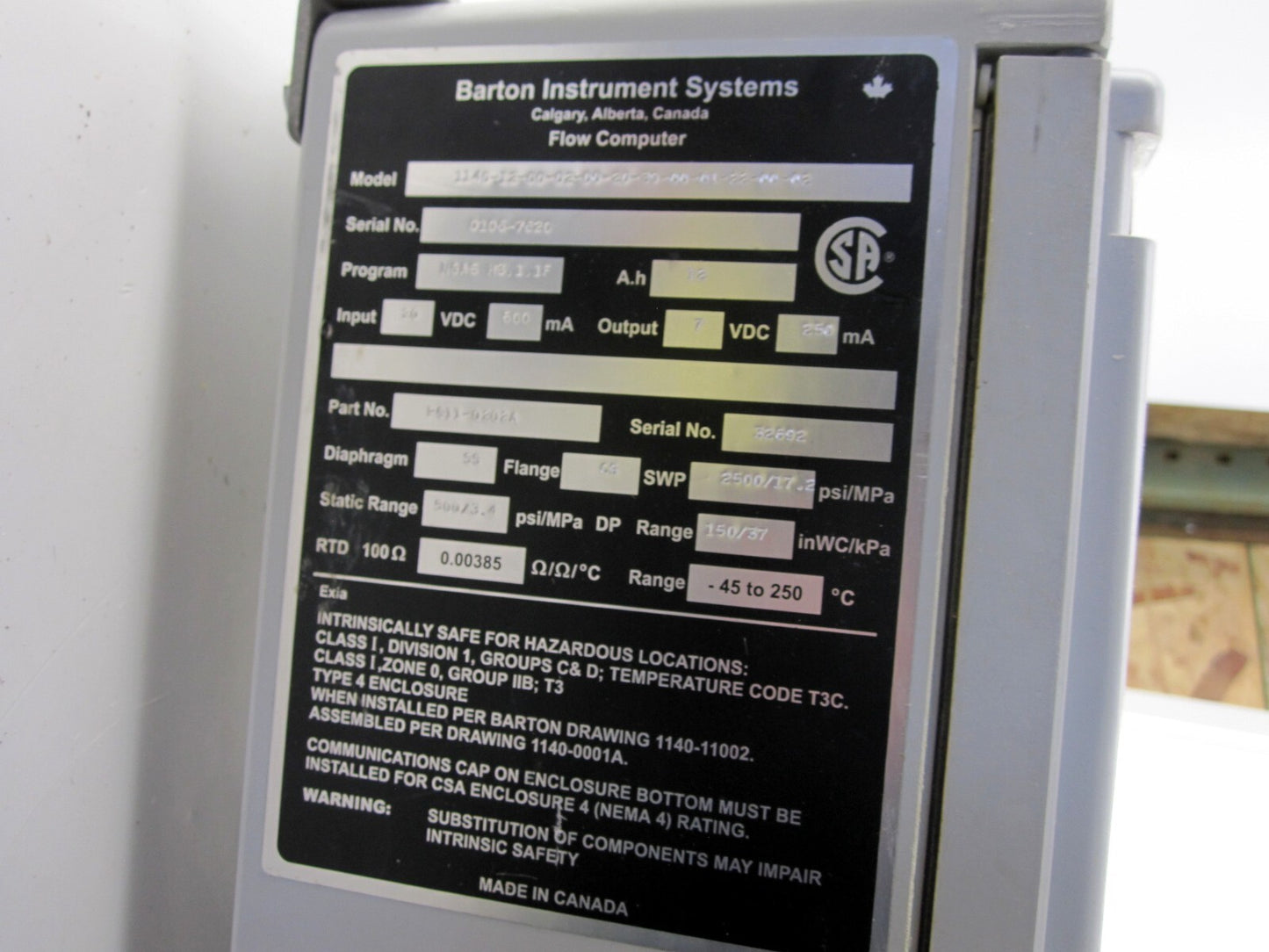 Barton Scanner 1140 PC11-0202A RTU Hardware Unit