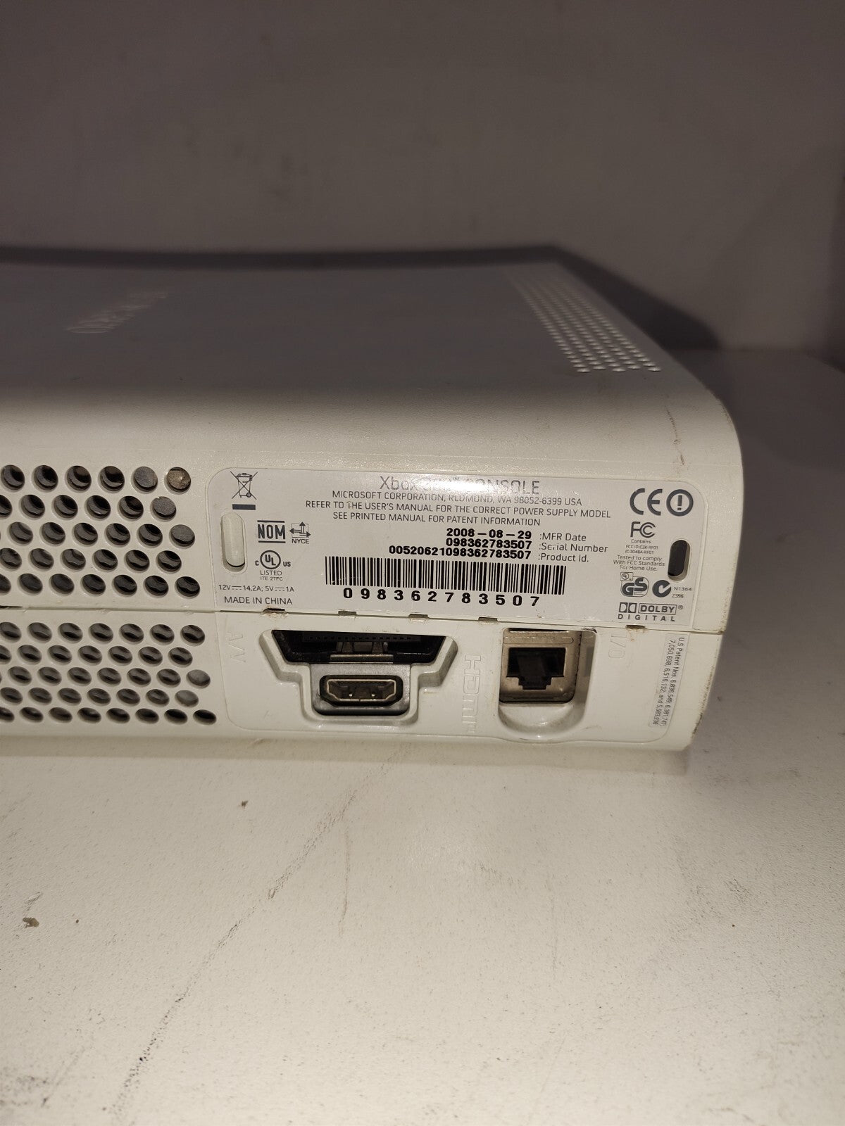 Microsoft Xbox 360 ELITE Core Model Video Game Console - White