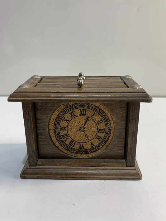 A Beautiful Vintage Boxed Set of Coaster sin Wood and Cork, Made in France