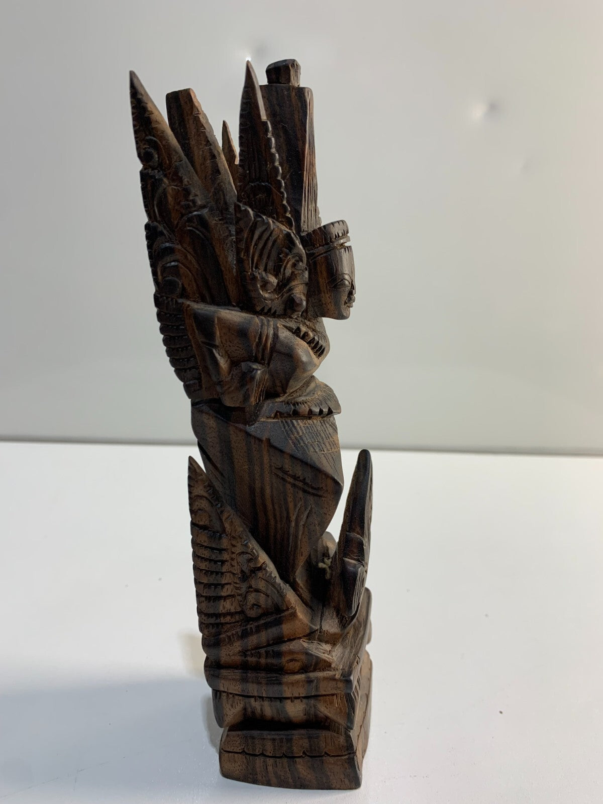 Wood Carved Vishnu Garuda Bird Decorative Art Sculpture