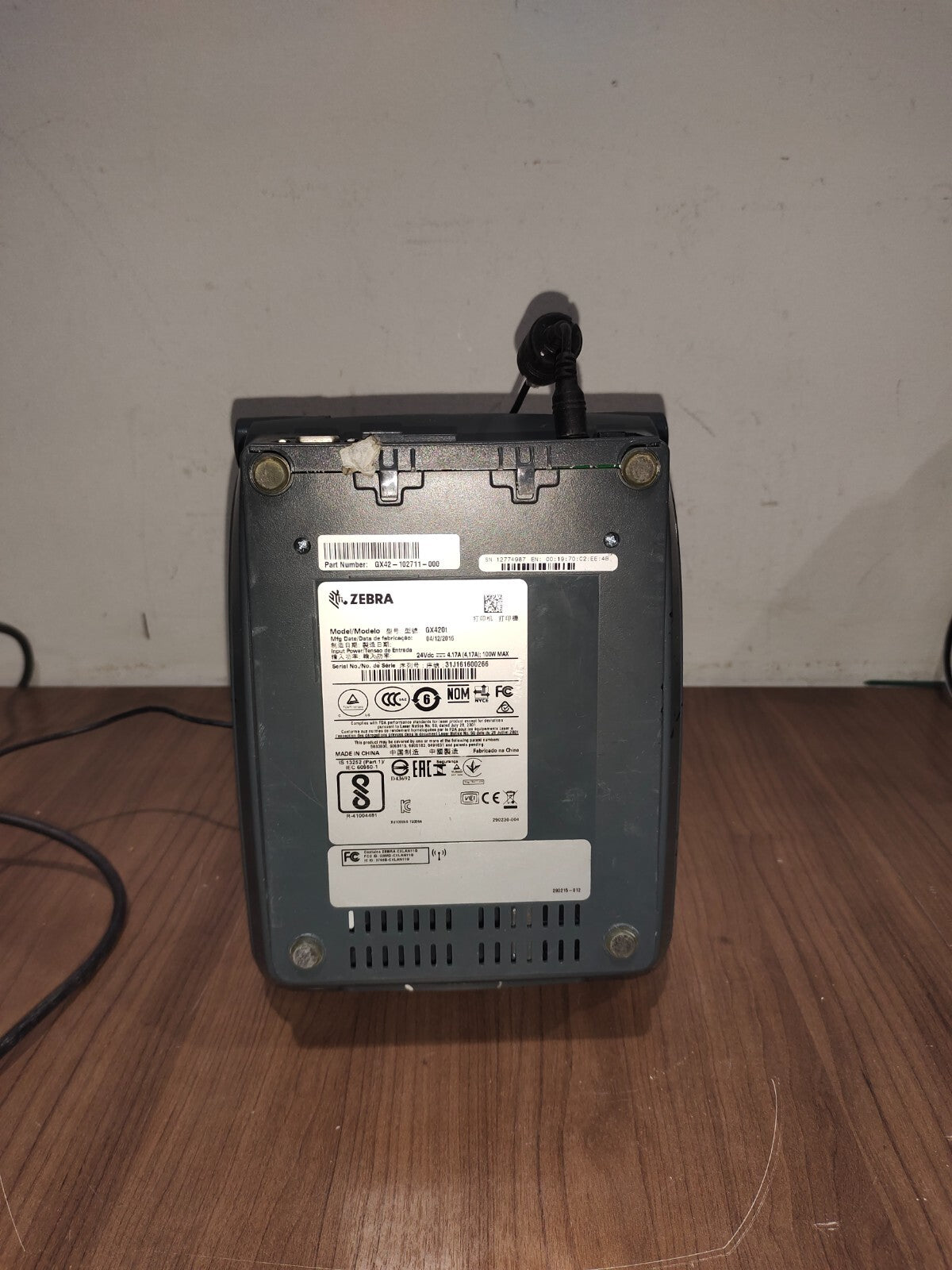 Zebra GX420t (GX42-102711-000) Thermal Label Printer USB Bluetooth - 4
