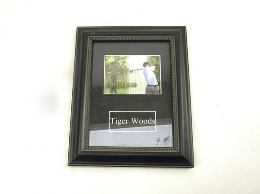 Upper Deck 2001 Tiger Woods Leaderboard Golf Card - Framed Collectible