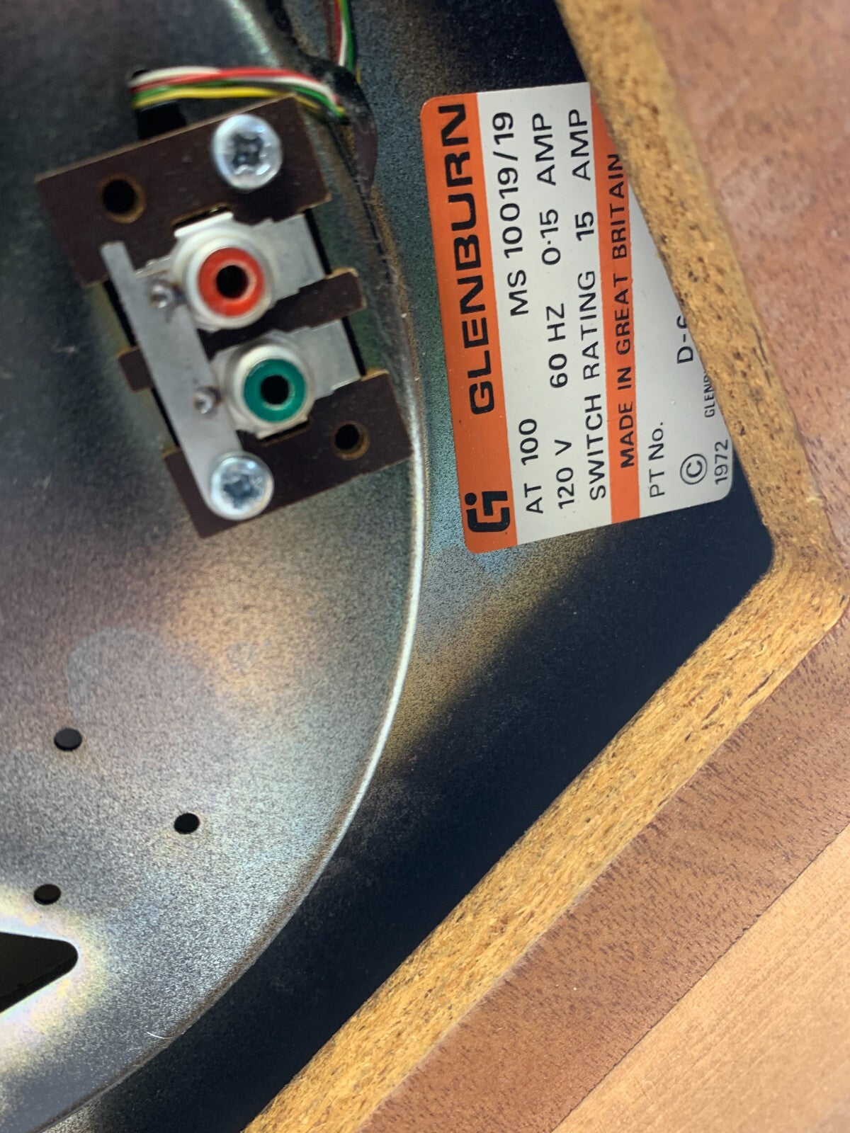 Glenburn Turntable Record Player For parts