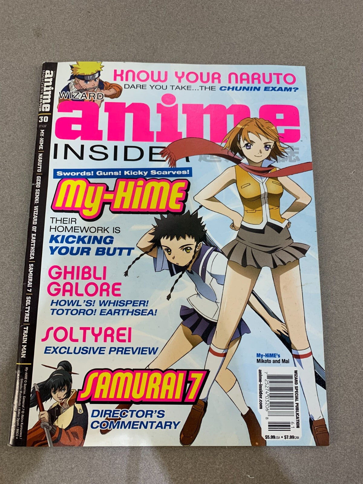 Wizard Anime Insider #30 Mar 2006 My-HiME Naruto Ghibli Samurai 7 VF Rare