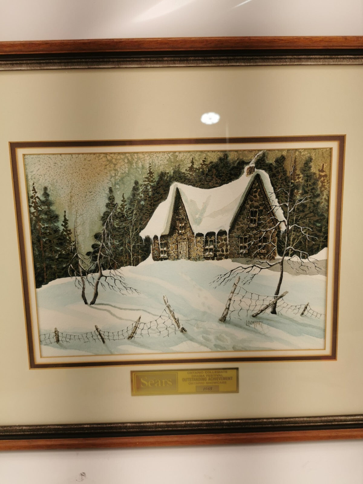 Winter cottage print art by Jack Lockhart