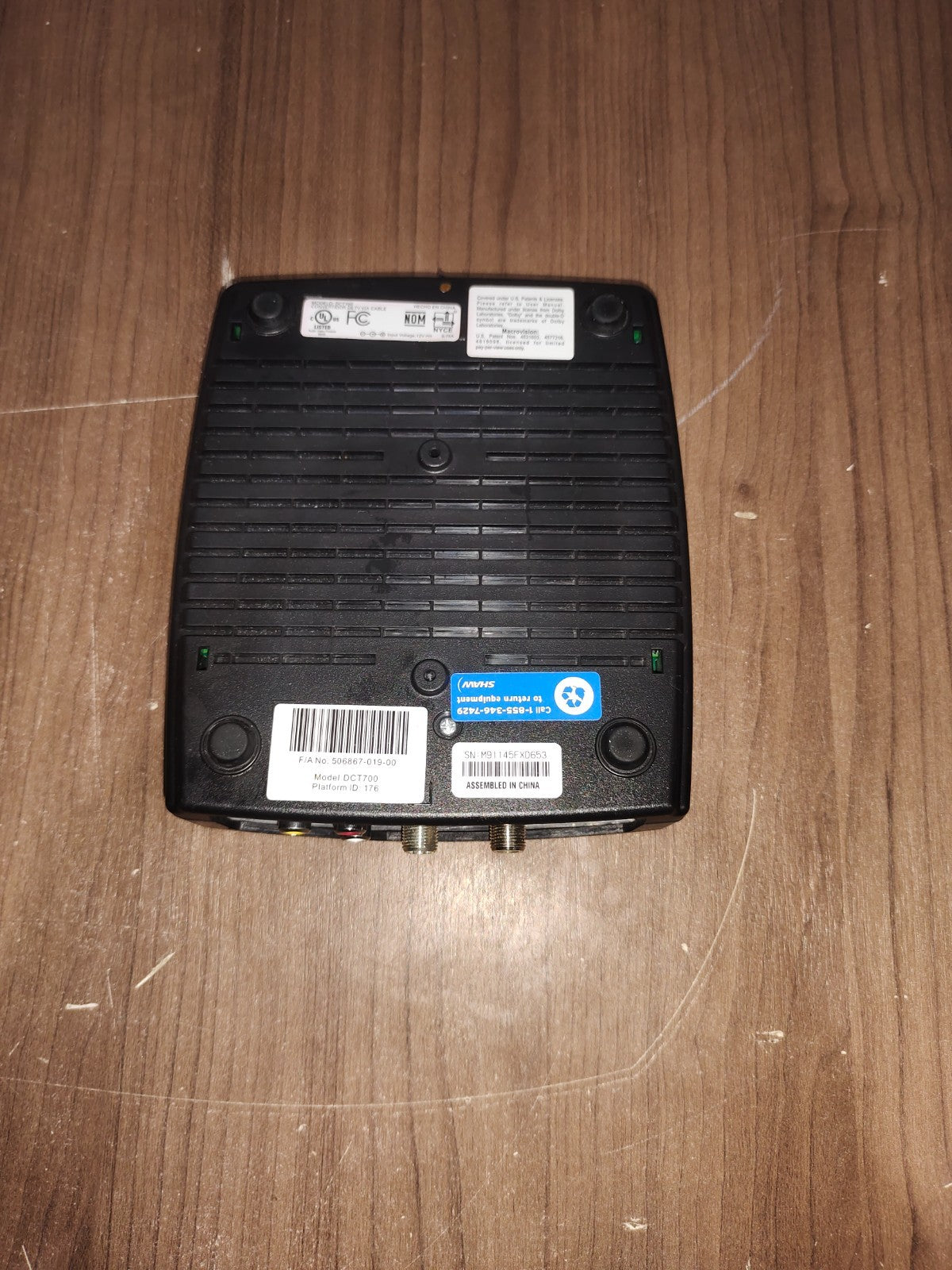 Motorola DCT700/US Digital Cable TV Adapter Converter Receiver Box - 1