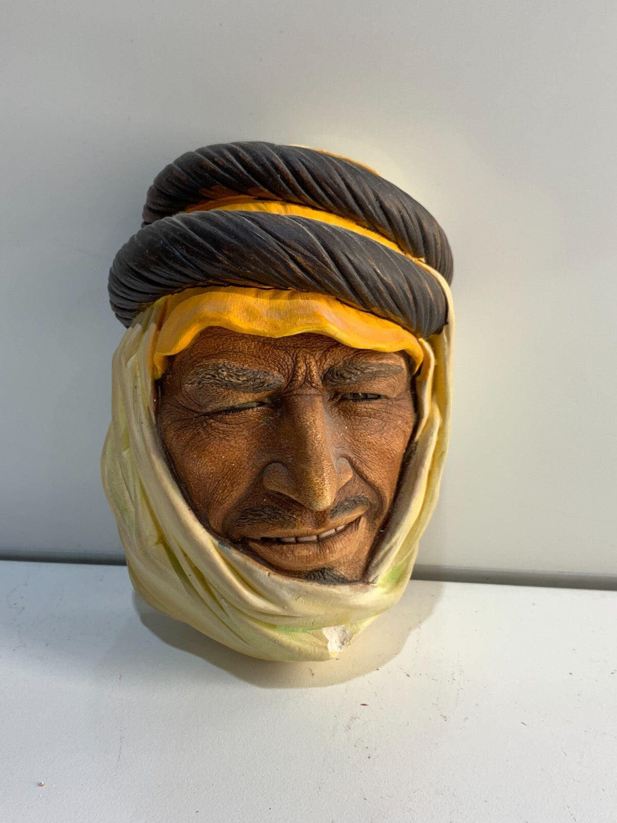 1960 Chalkware Wall Mask Men Characters by Legion 'Nomad' Made In ENGLAND