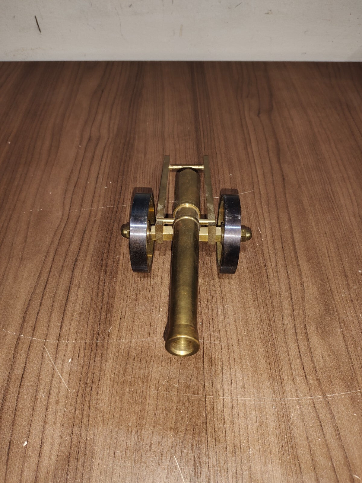 Vintage Solid Brass 2 Wheel Cannon