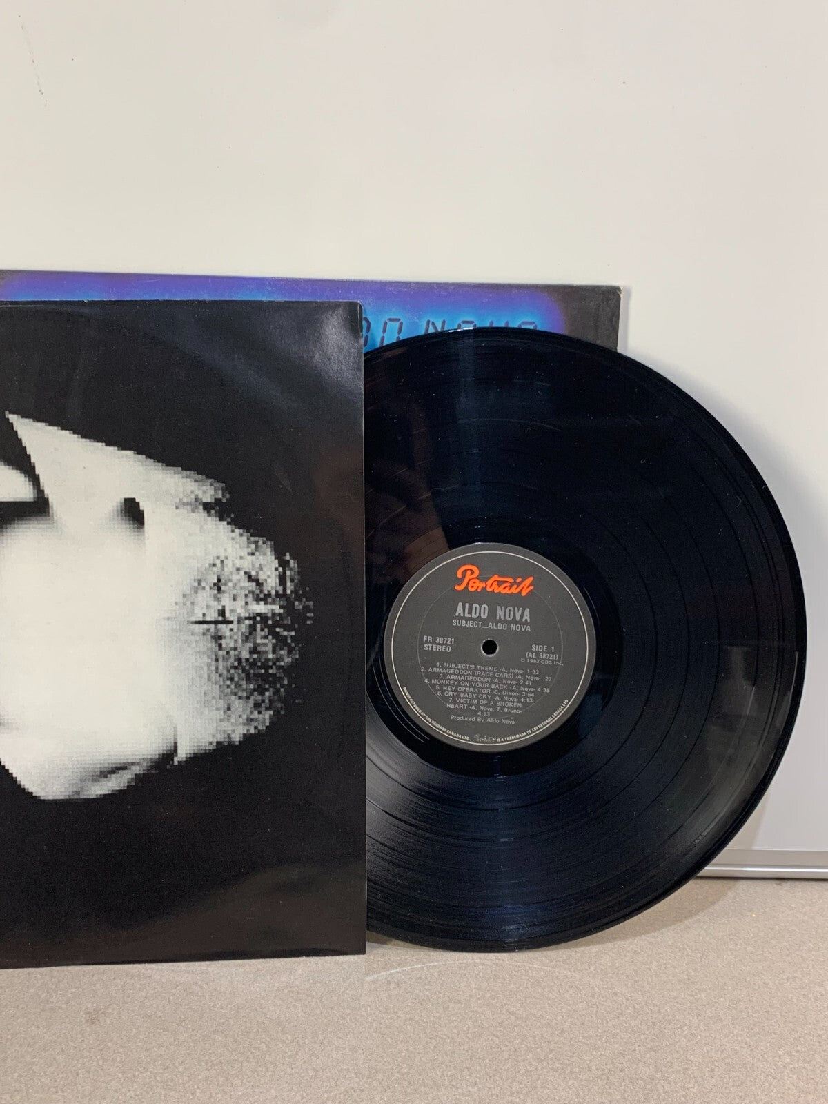 Aldo Nova - Subject... Aldo Nova Vinyl LP - 1983 - Portrait FR 38721
