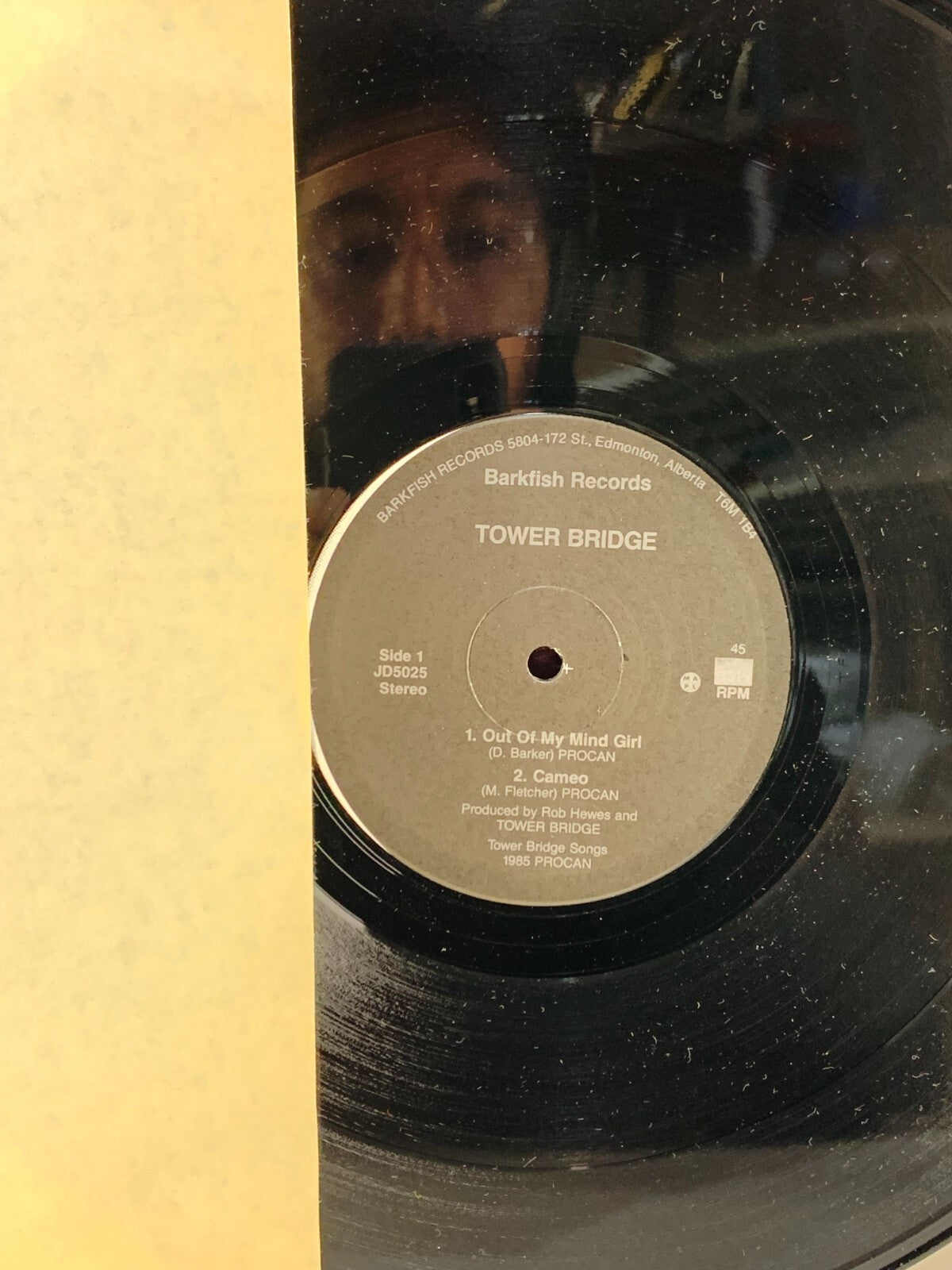 Rare TOWER BRIDGE - OUTOF MY MIND vinyl lp