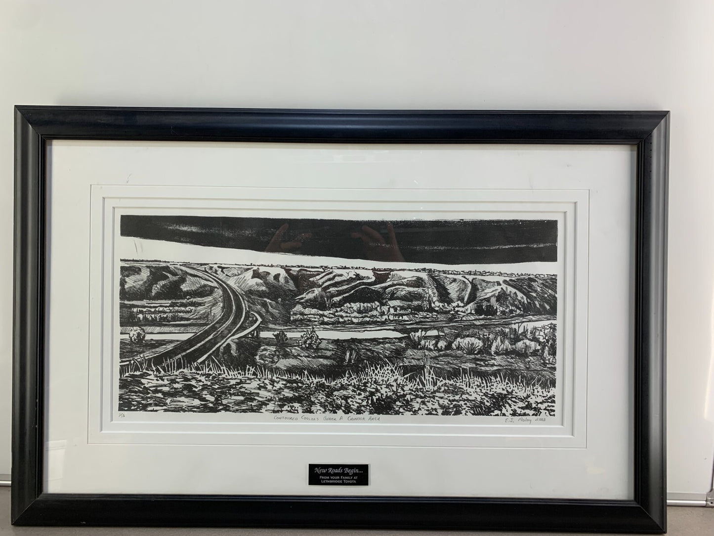 'CONTOURED COULEES UNDER A CHINOOK ARCH' Print Art By E.J. Moloy 2003, 1/13