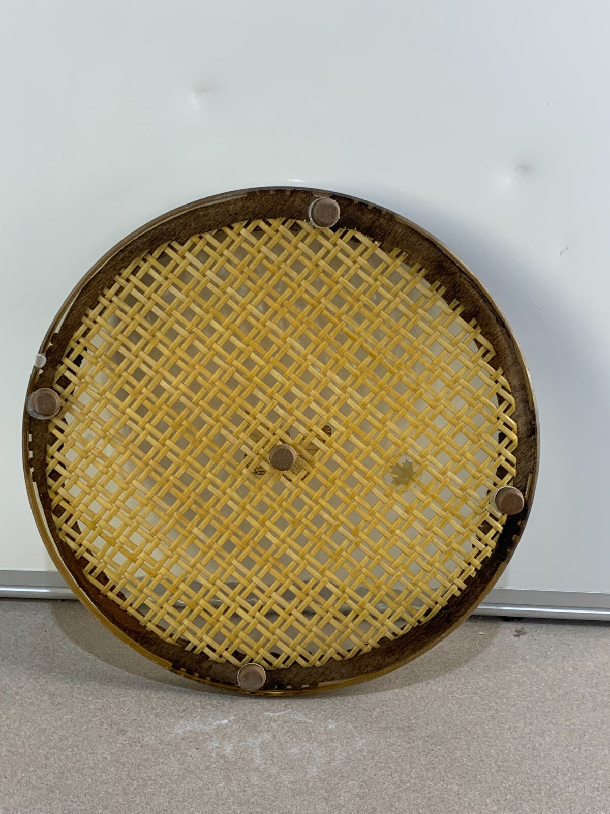 Vintage Rattan Butterfly Pressed Serving Tray