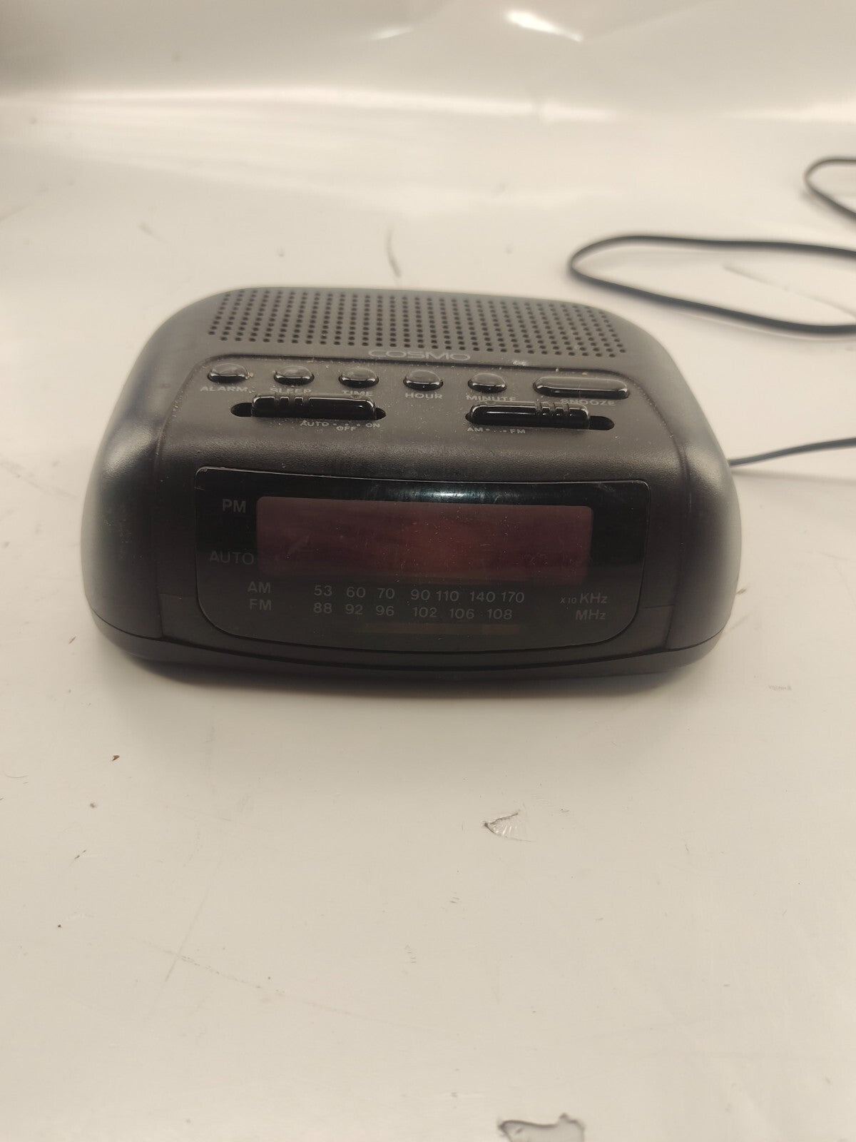 Vintage COSMO Digital Alarm Clock Radio AM/FM, Tested/Works