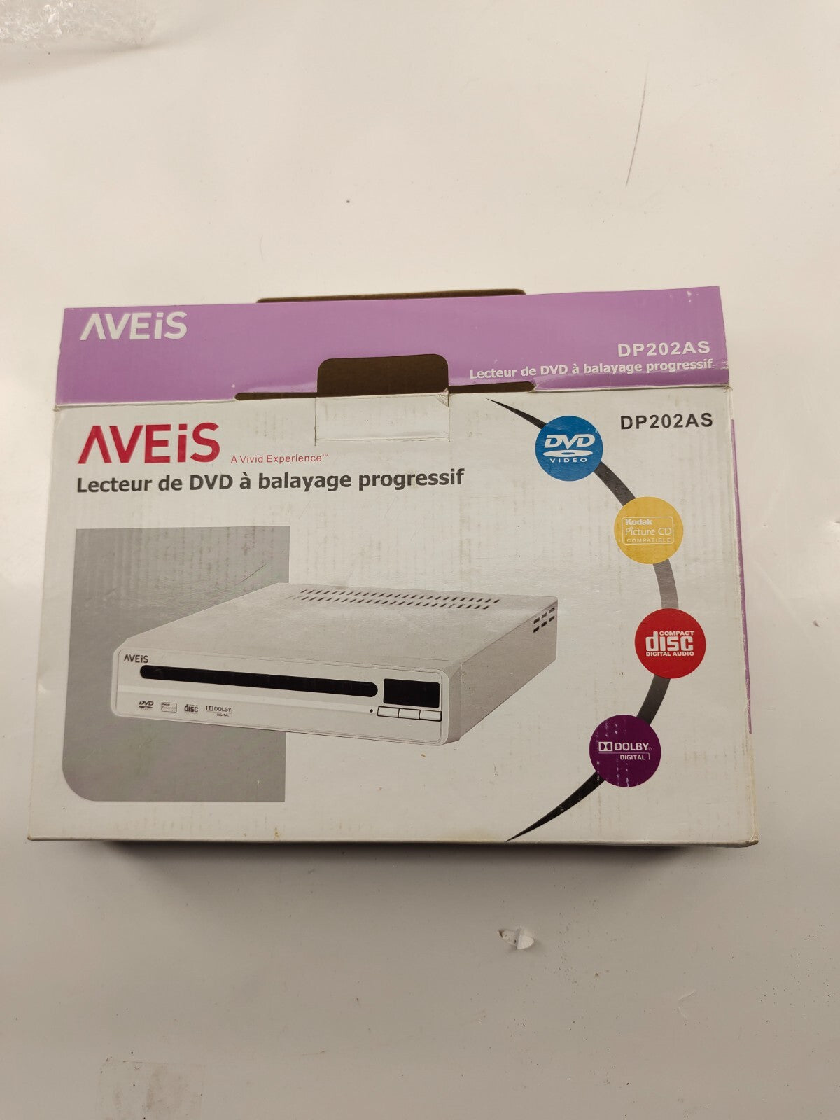 AVEIS DP202AS Progressive Scan DVD Player Silver Full compatible: DVD/VCD/CD/MP