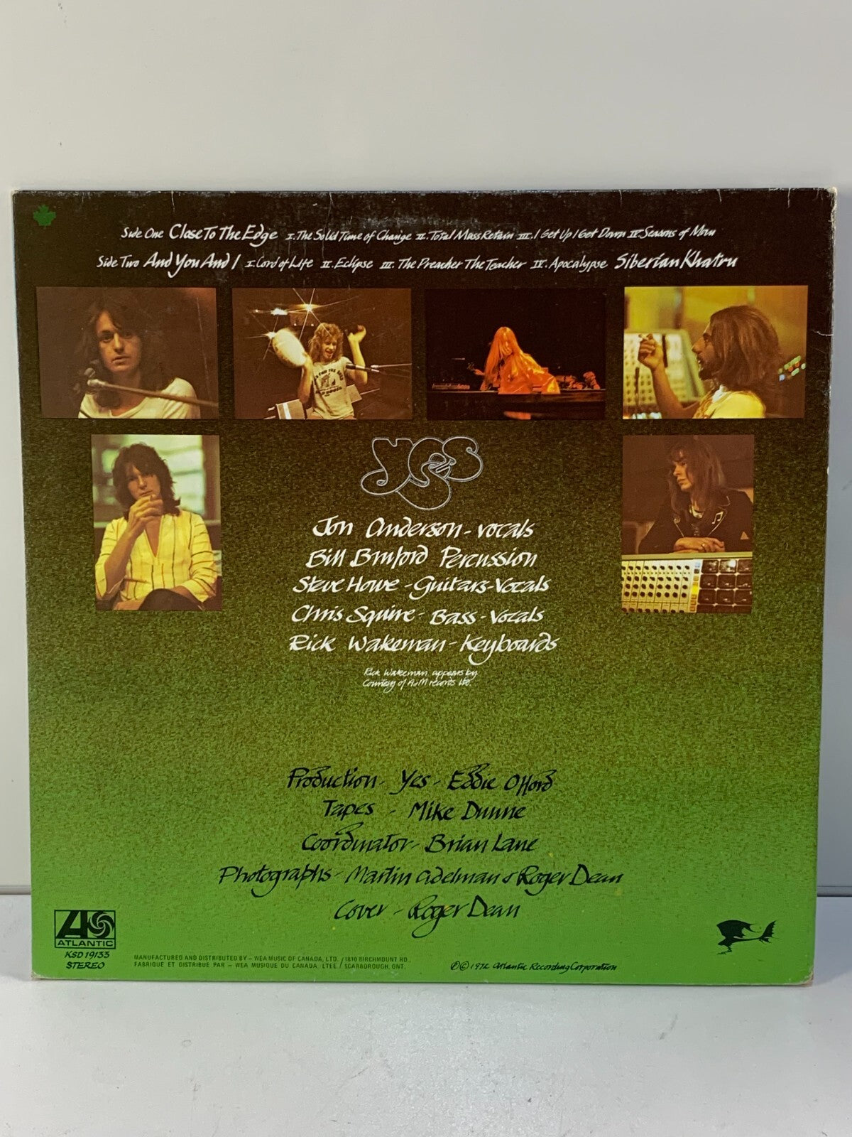 YES- "CLOSE TO THE EDGE" RARE - SD 7244-ATLANTIC RECORDS GATEFOLD ORIGINAL 1972!