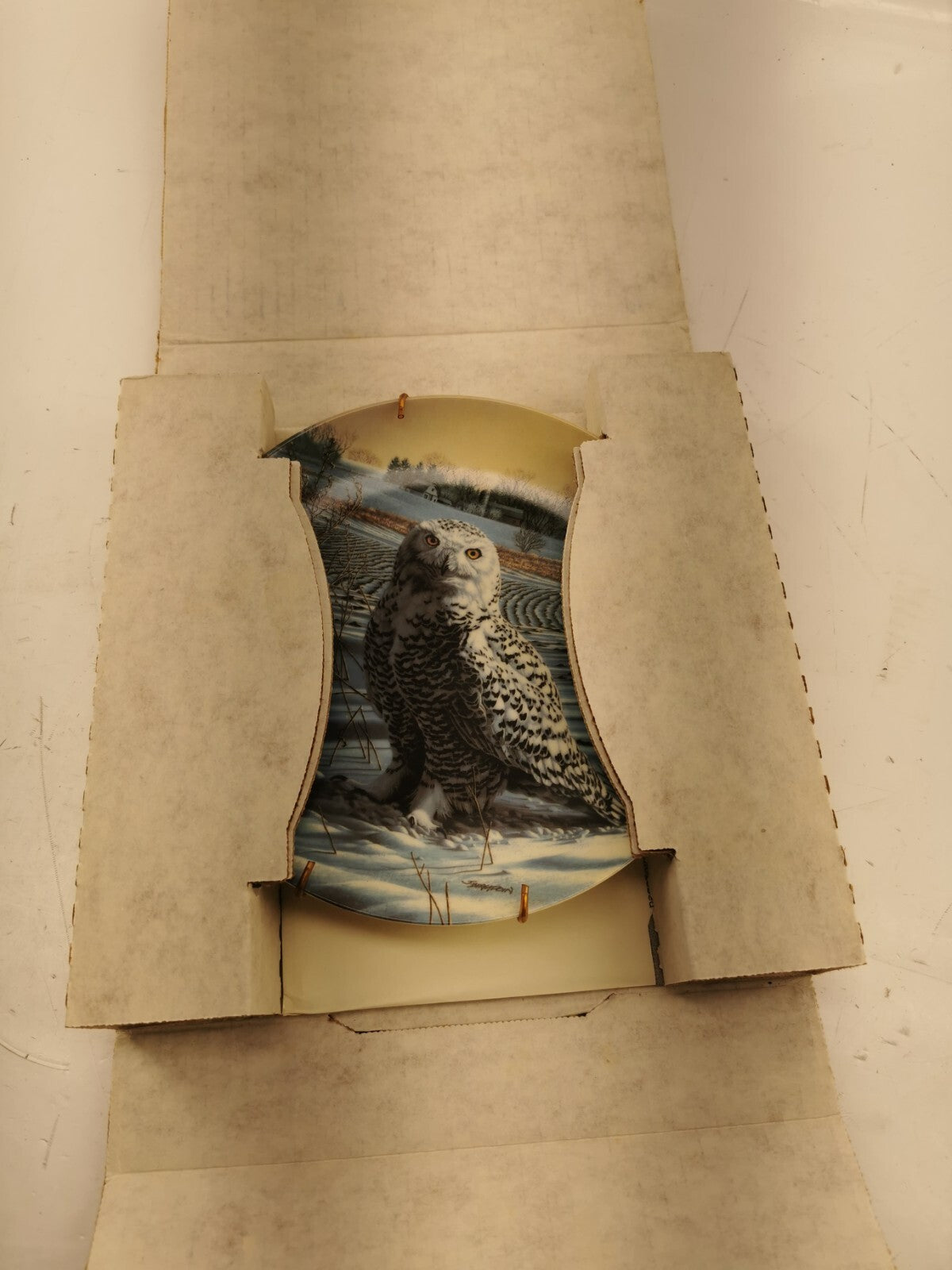 1989 The Snowy Owl Collector Plate W/ Certificate