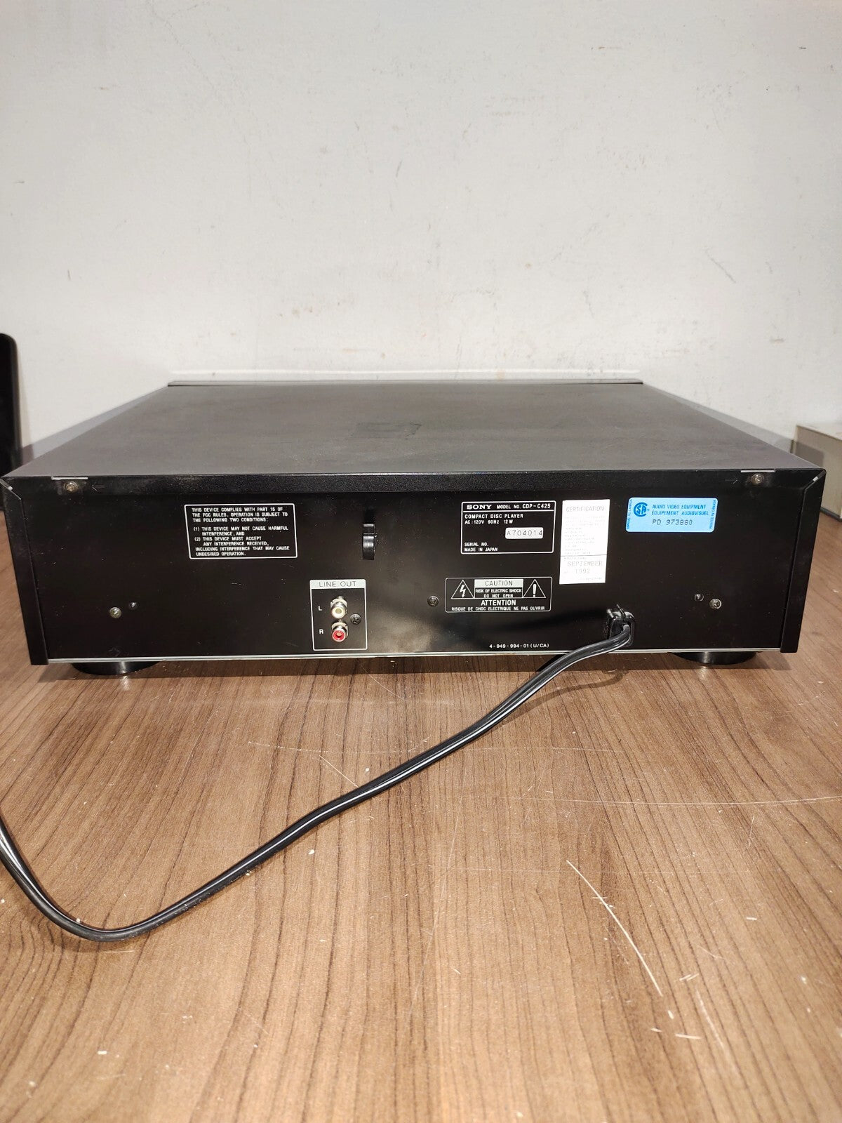 Sony CDP-C425 5 Disc CD Player Changer