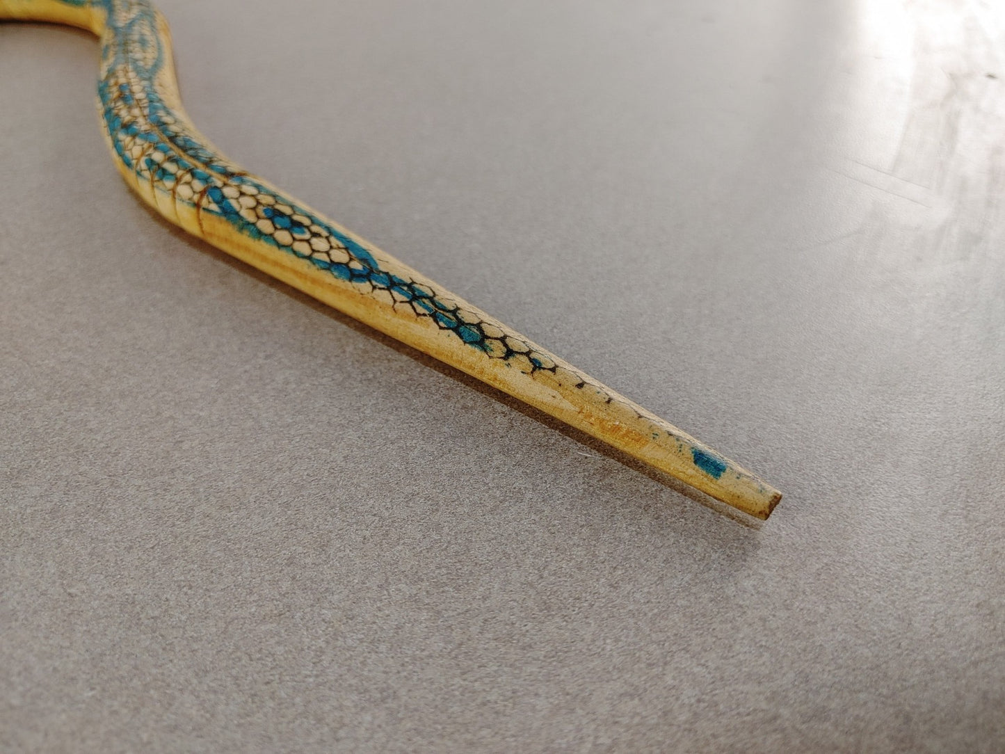GOOD CONDITION VINTAGE Wooden Snake handmade carved flexible wiggleslither snake