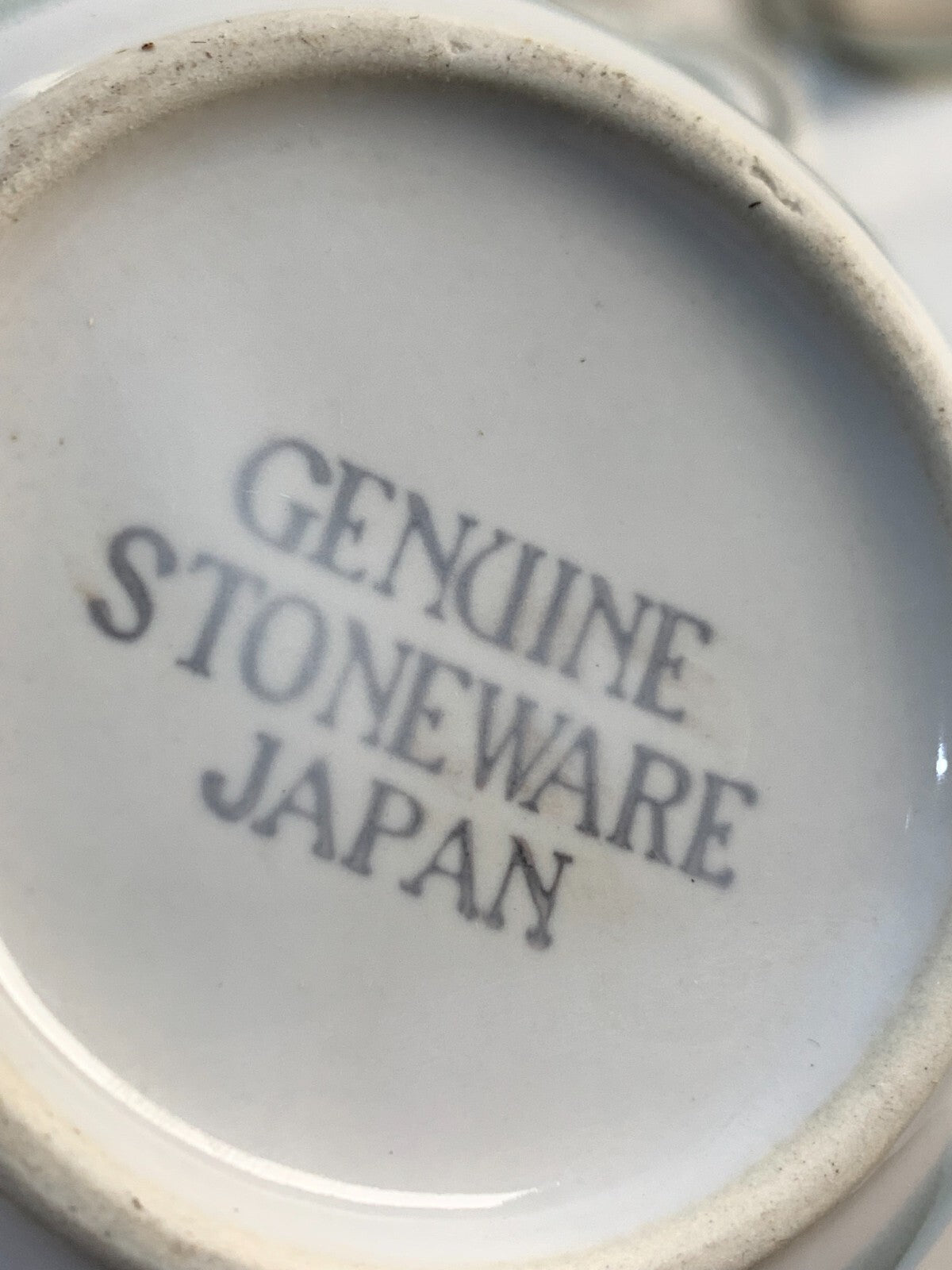 Vintage Genuine Stoneware Country Morn Coffee Cups, Creamer, Sugar Bowl & Plate
