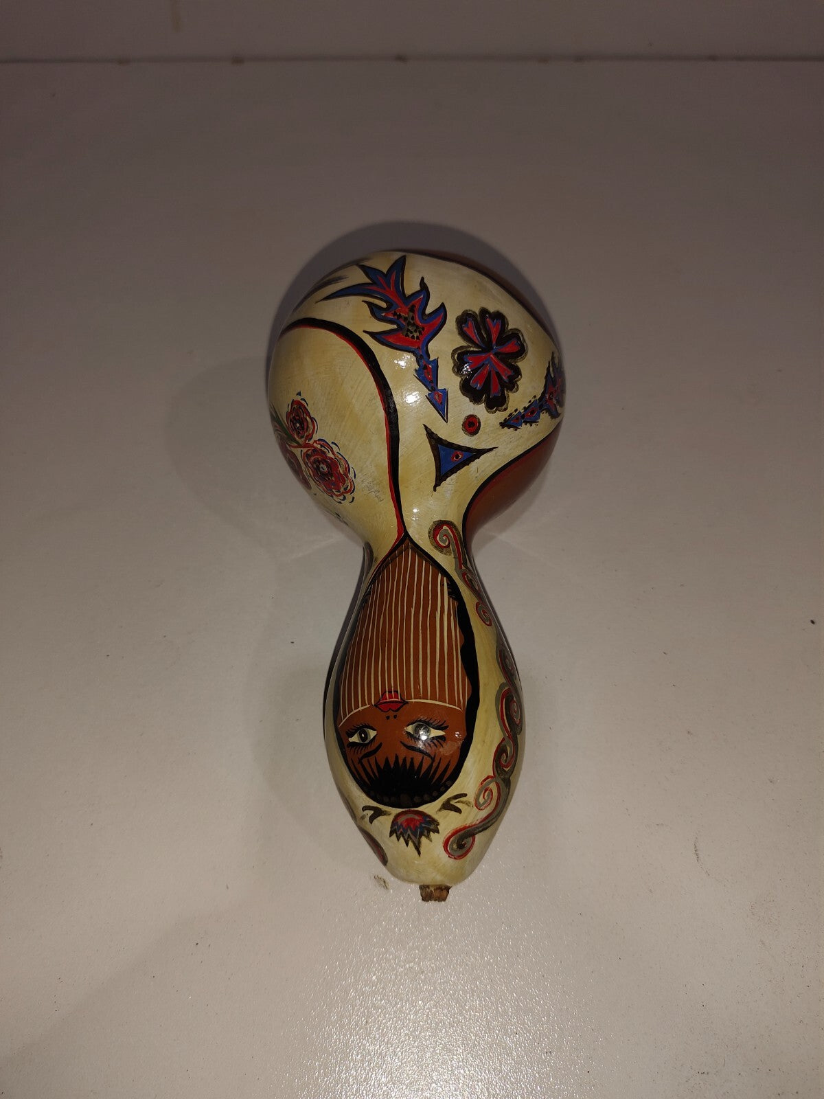 Vintage Wood Hand Painted Rattle Toy