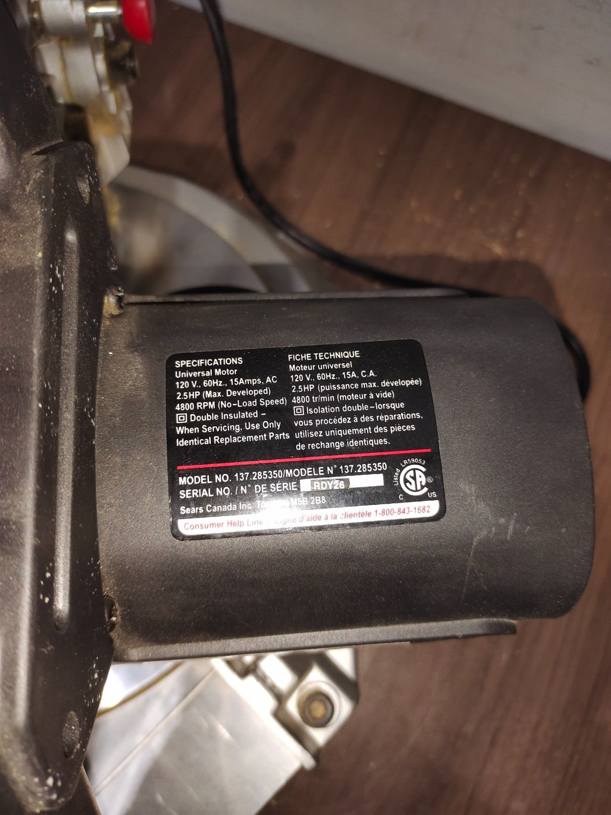 Crafts Man 137.285350 10" Compound Miter Saw - Double Insulated