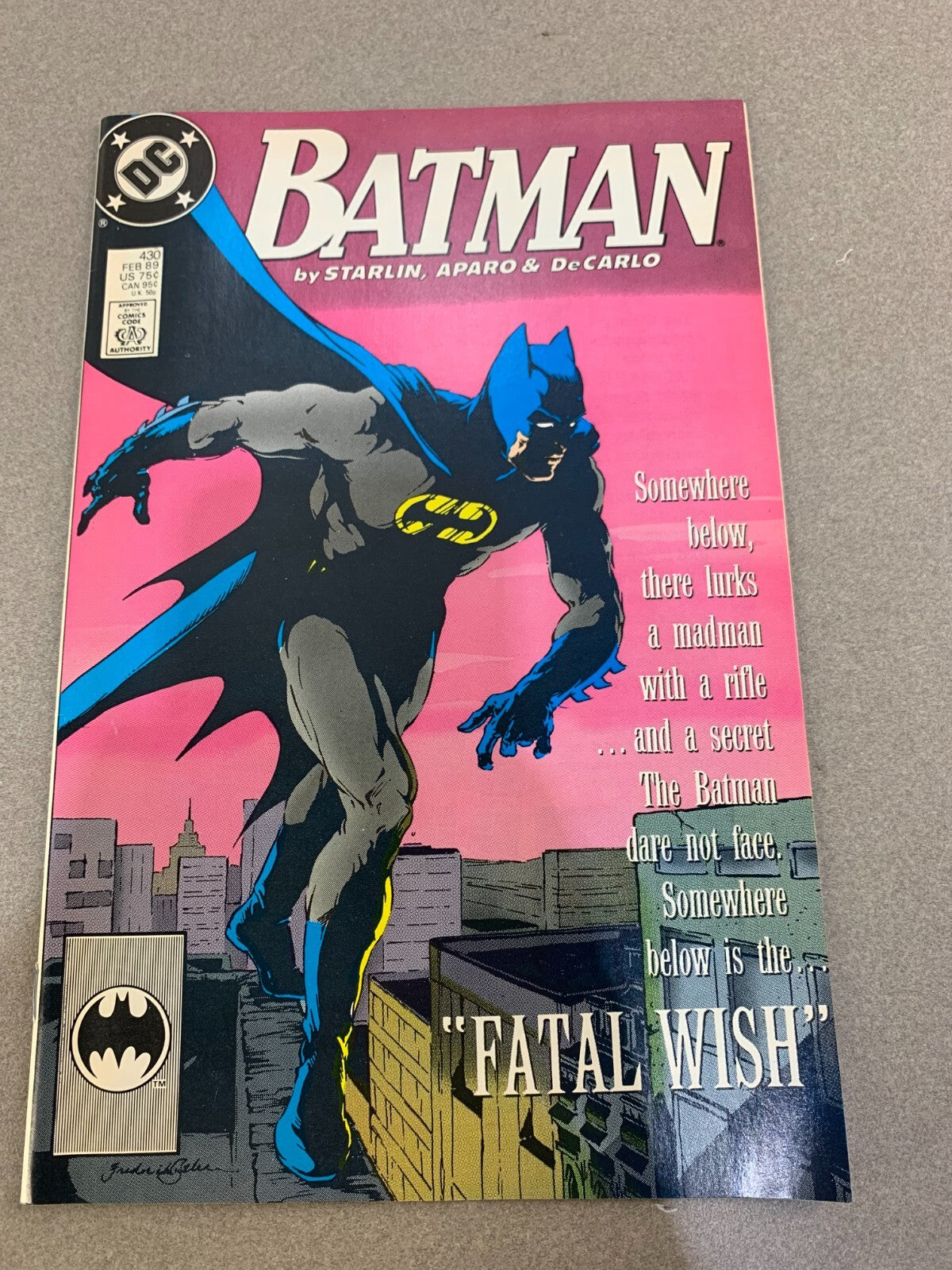 Batman #430 (1989) VF/NM Fatal Wish Jim Starlin Aparo DC