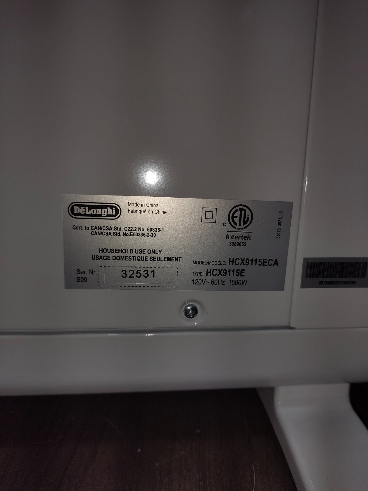 DeLonghi Convection Panel Heater - 1500W