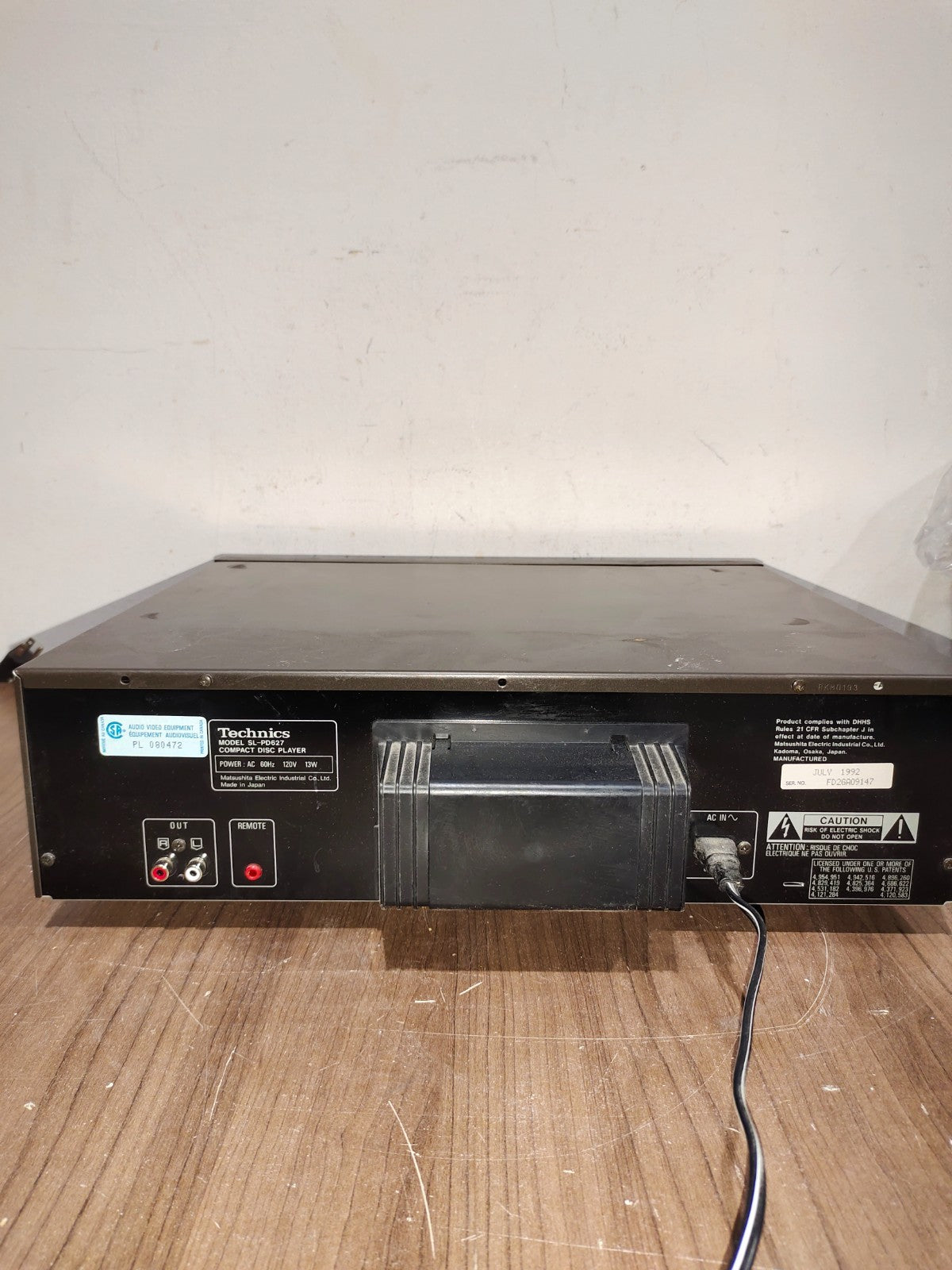 Technics SL-PD627 CD Compact Disc Changer - 5 Disc