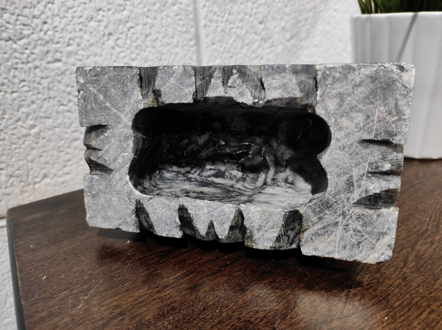 Vintage Dog Sculpture Figurine Made of Marble