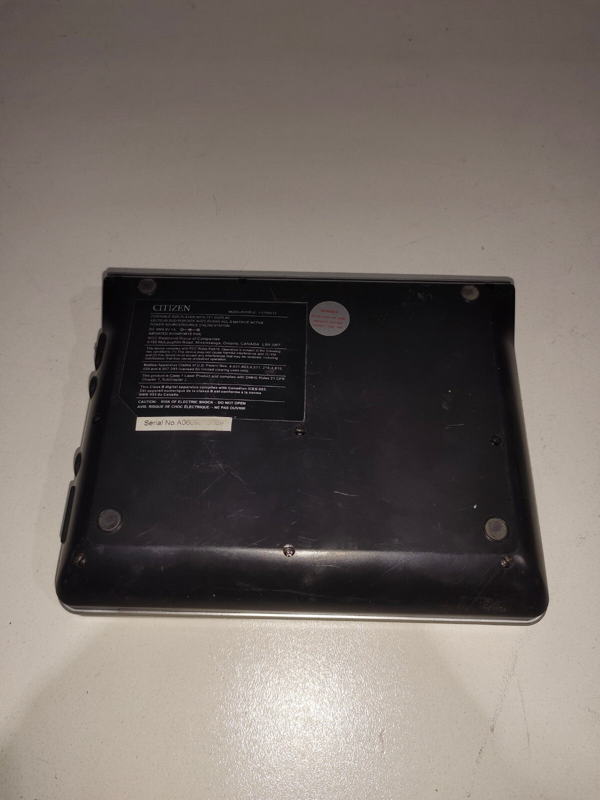 Citizen Portable DVD Player 7" - C07PDV15
