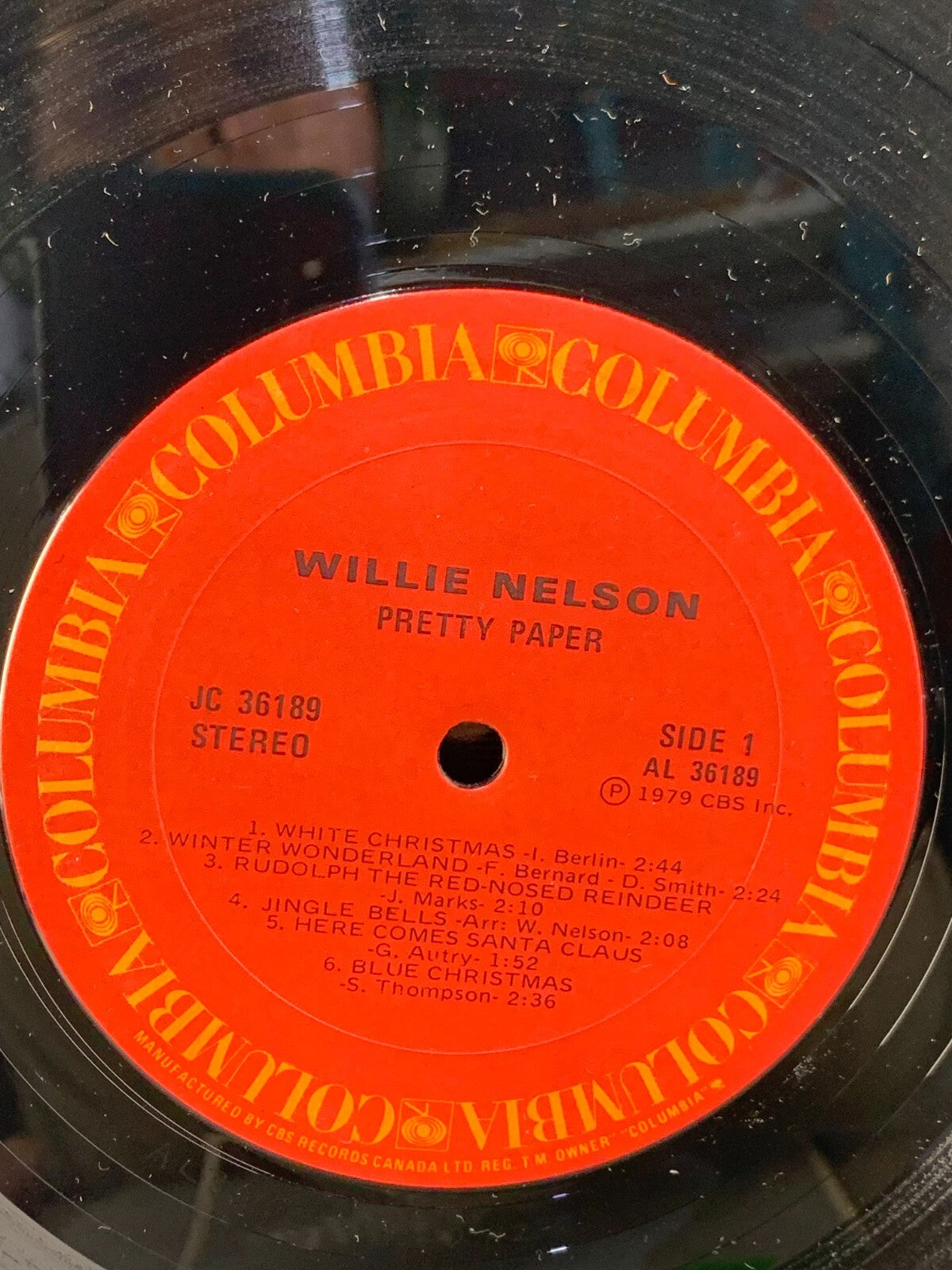 Willie Nelson – Pretty Paper - LP Columbia JC 36189 Holiday Country Vinyl