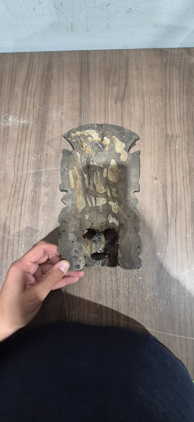 60’s Vintage Ceramic Hand Carved Aztec Face - Wall Hanging Plaque
