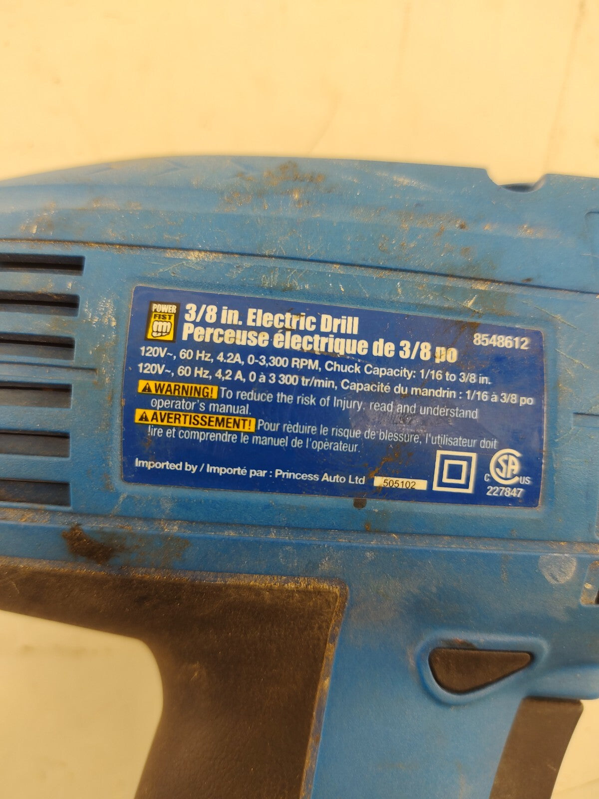 Power Fist 3/8in Electric Drill Press