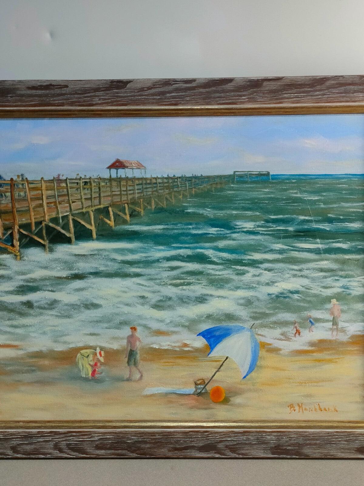 At the beach by Brenda Marchbank