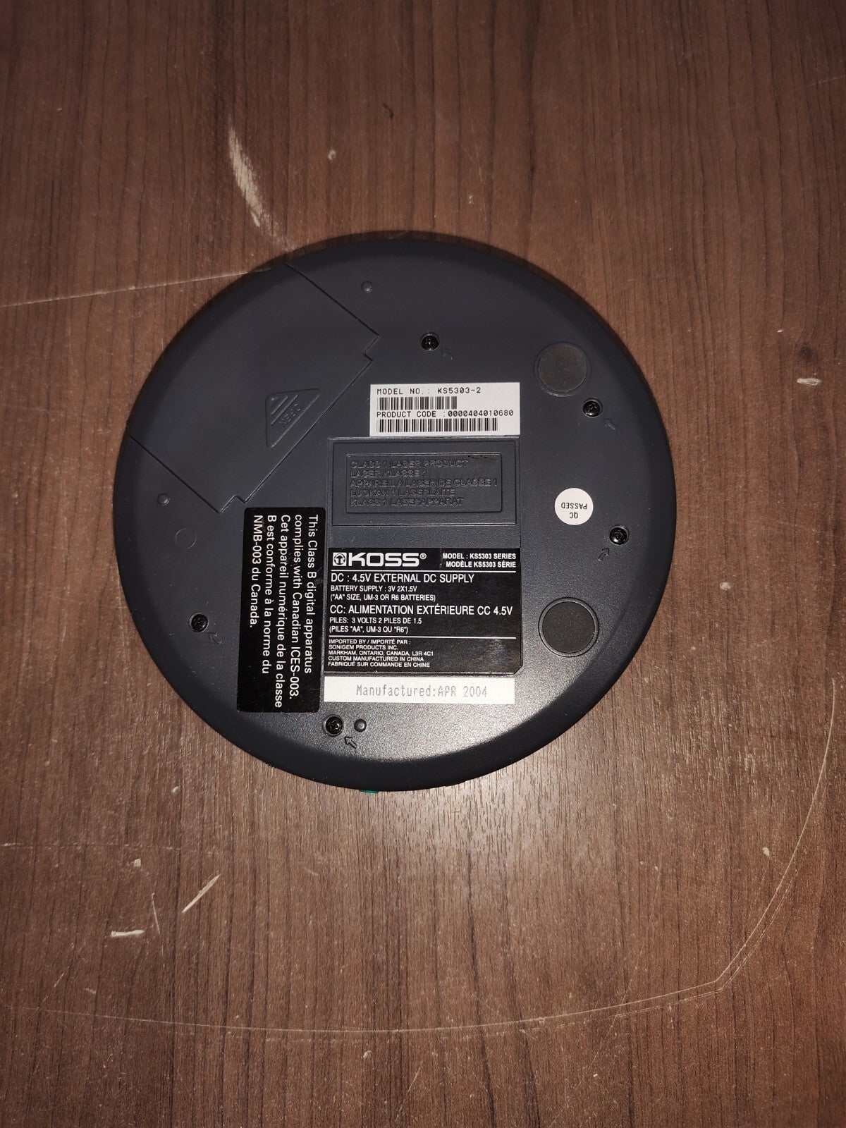 Vintage Koss Portable CD Player - KS5303