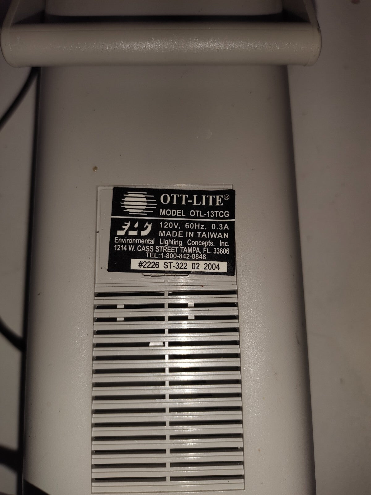 OTT-LITE Foldable Desk or Wall Mount Lamp - Model OTL13TCG