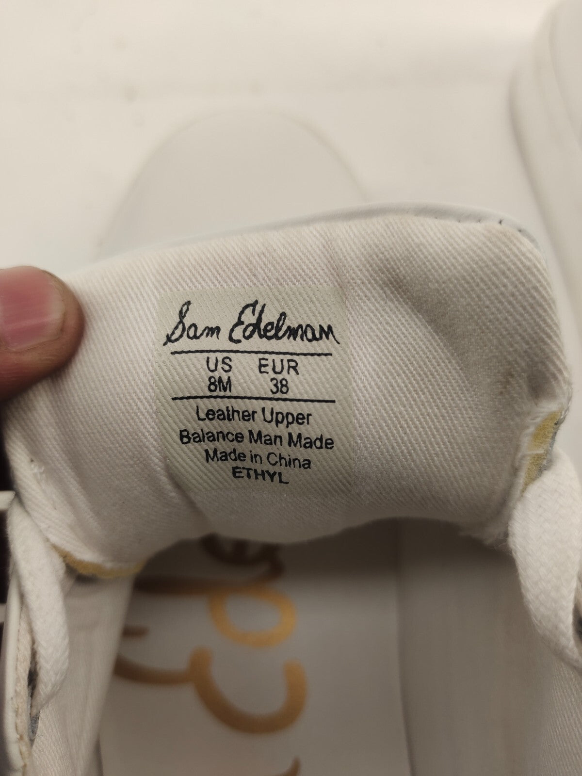 Sam Edelman Women's Ethyl Bright White Fashion Sneaker Size 8M