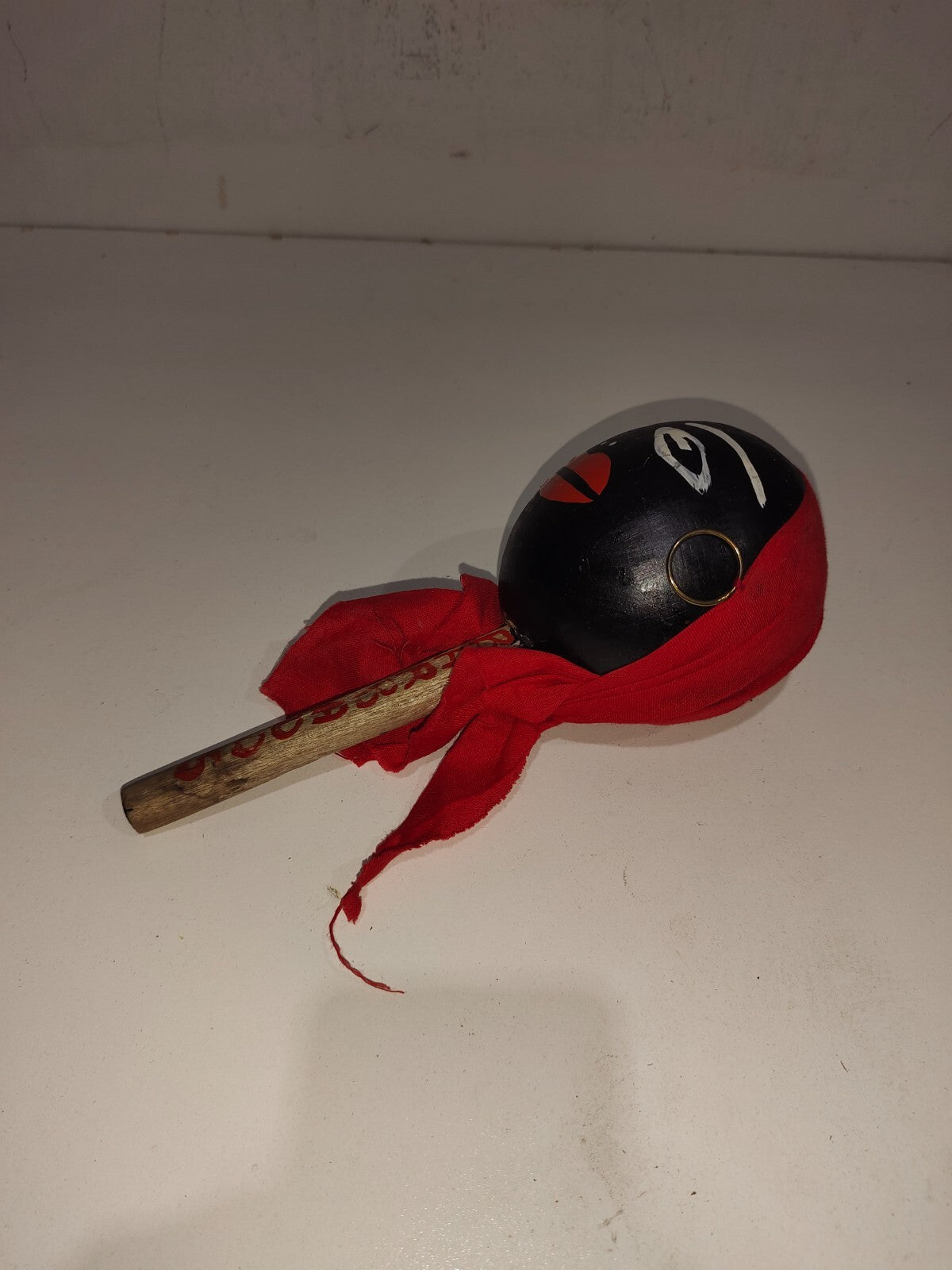 RARE Folk Art OLD Grand Cayman Caribbean Souvenir Head Rattle