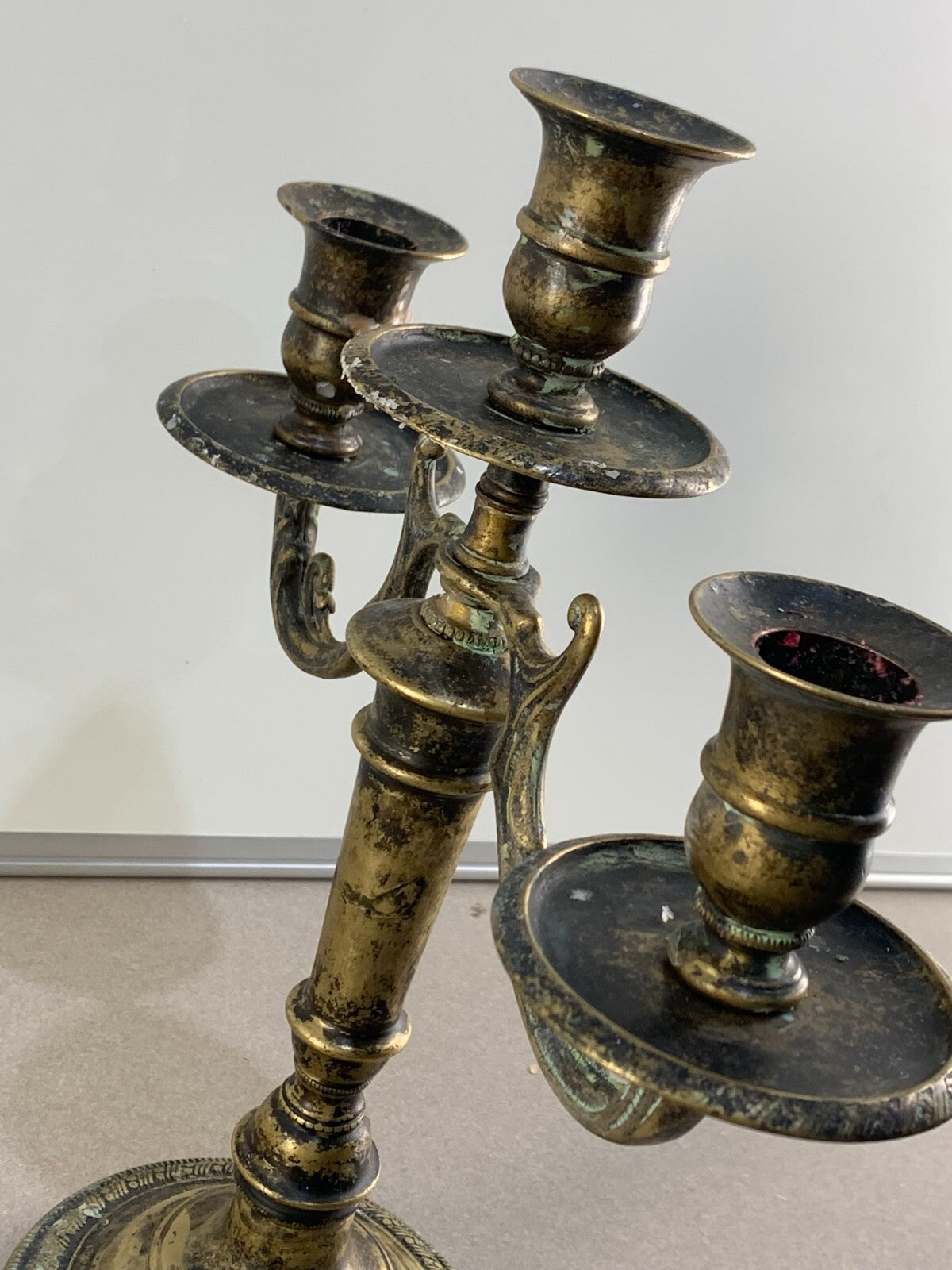 Vintage 3 arm candelabra candle holders