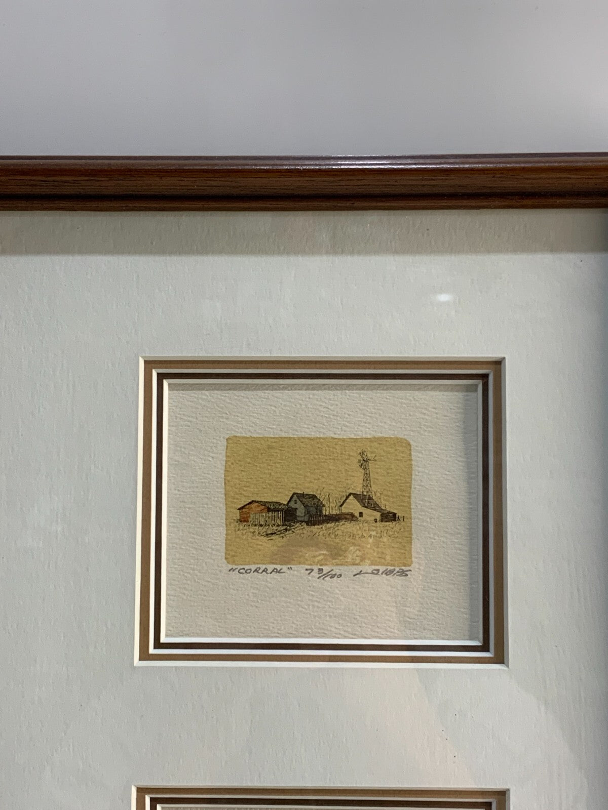 "Wagon", "Lambs" & "Corral" painting by Leonard Gibbs, 73/100