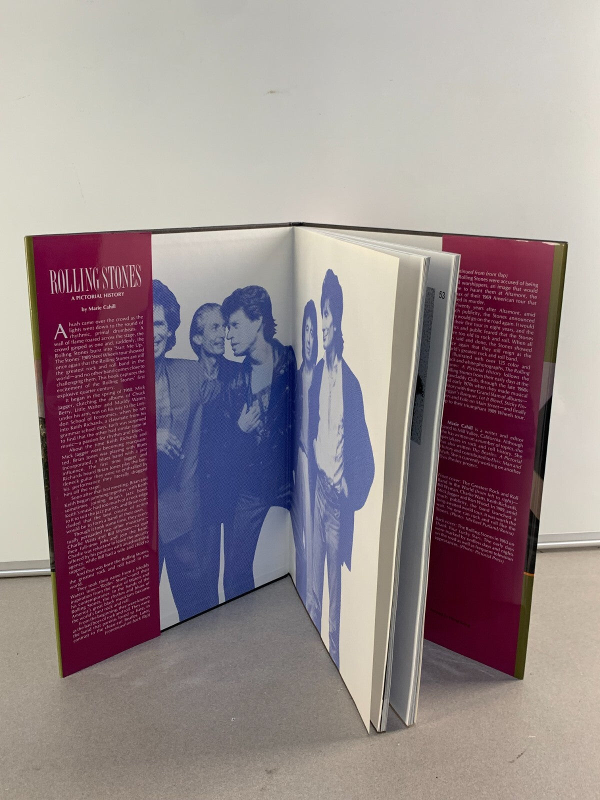 1990 РІСТORAL HISTORY ROLLING STONES Mick Jagger Marie Cahill Oversized HC