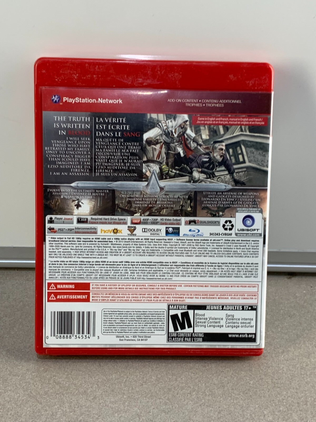 Assassins Creed II (Sony PlayStation 3) CIB- Greatest Hits