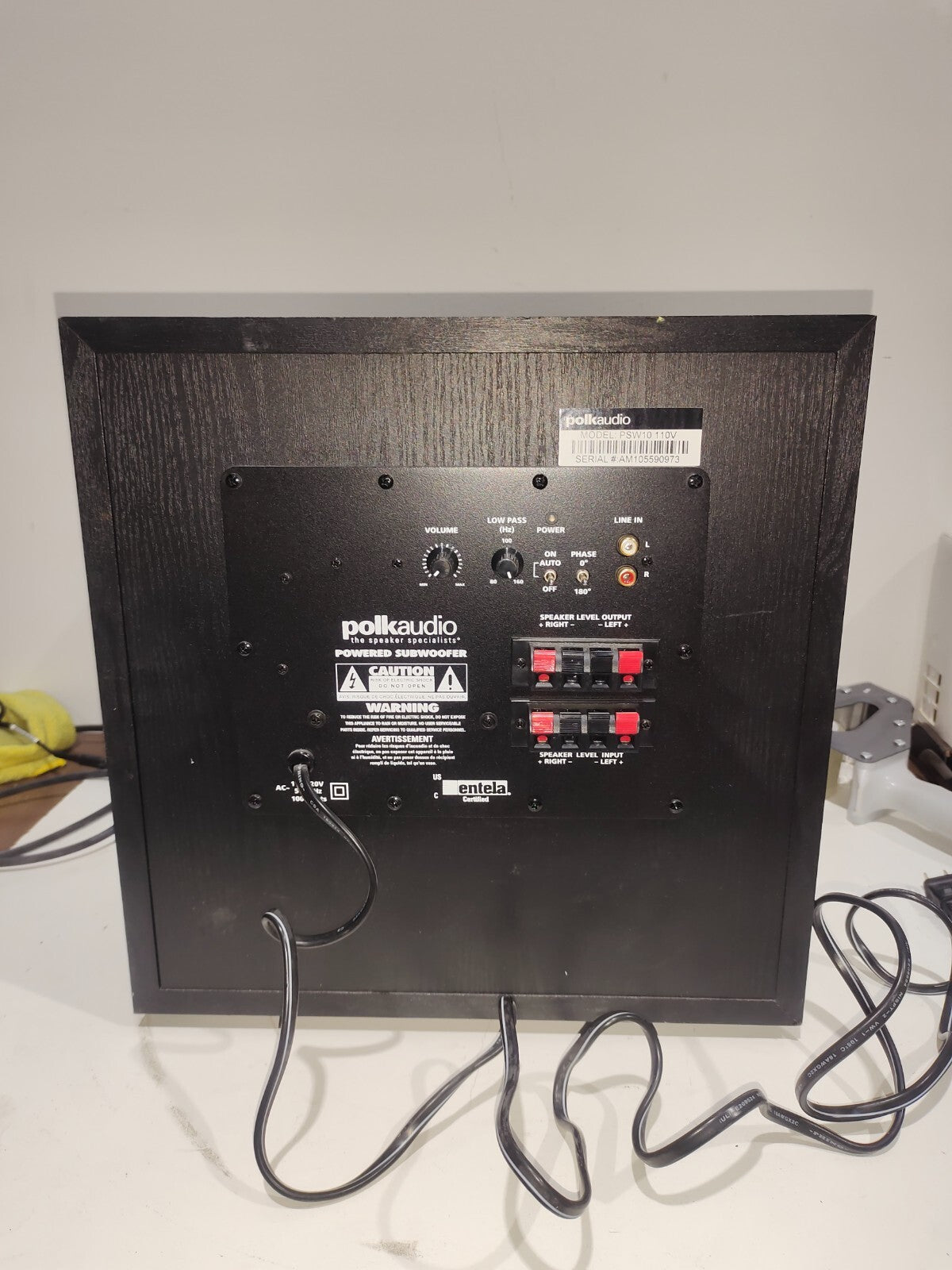 Polkaudio Powered Subwoofer PSW10 110V