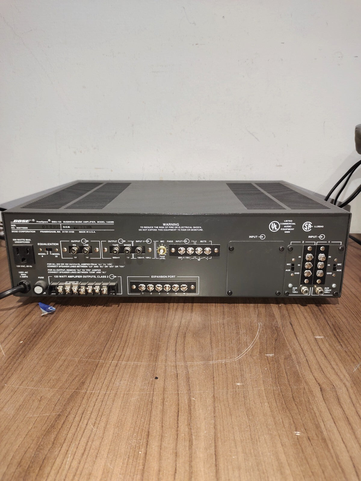 Bose FreeSpace BMA-125 - Business Music Amplifier - Model 1A6089