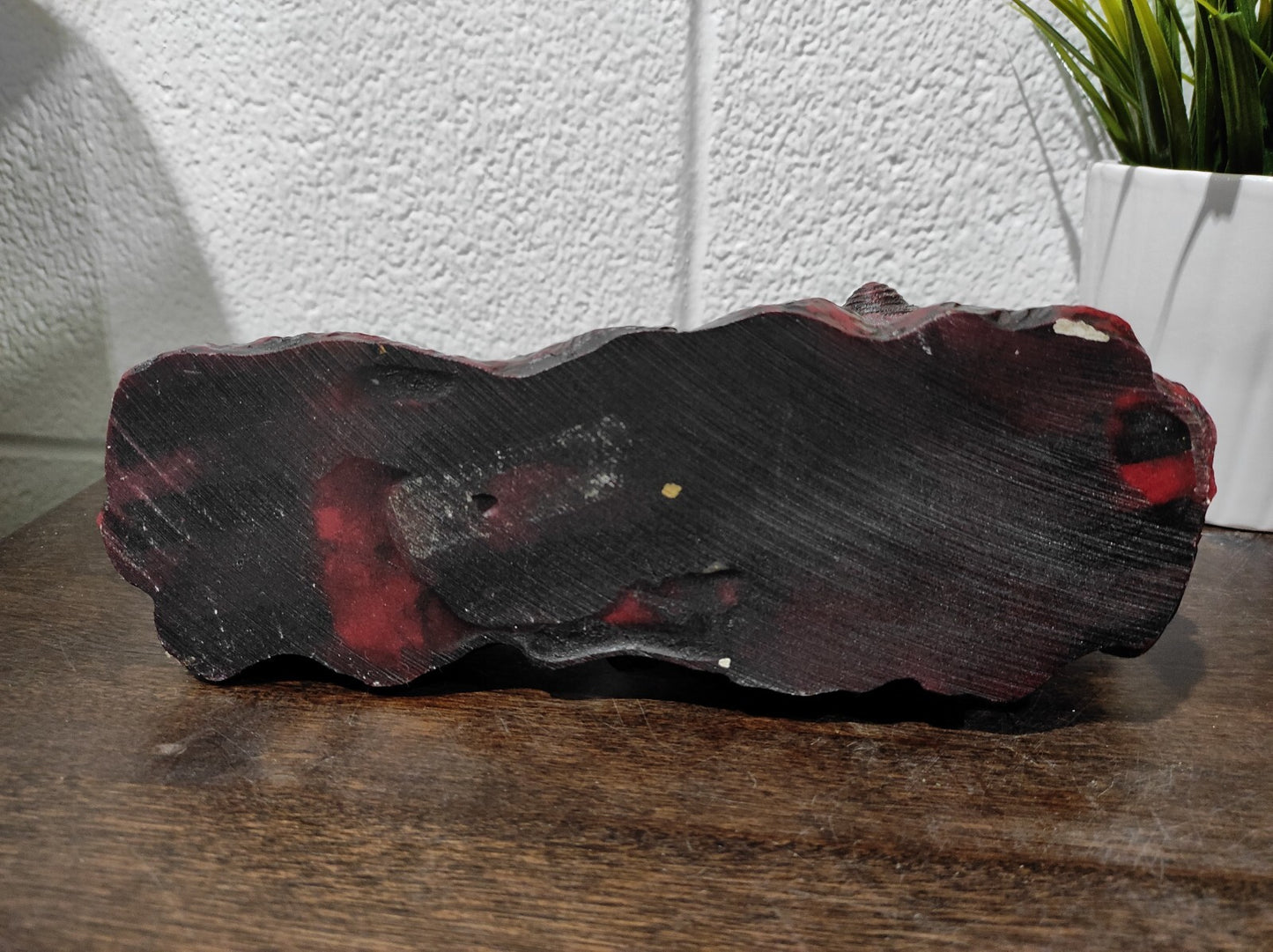 Buddha Happy Statue Laughing Figurine Red Resin Feng Shui