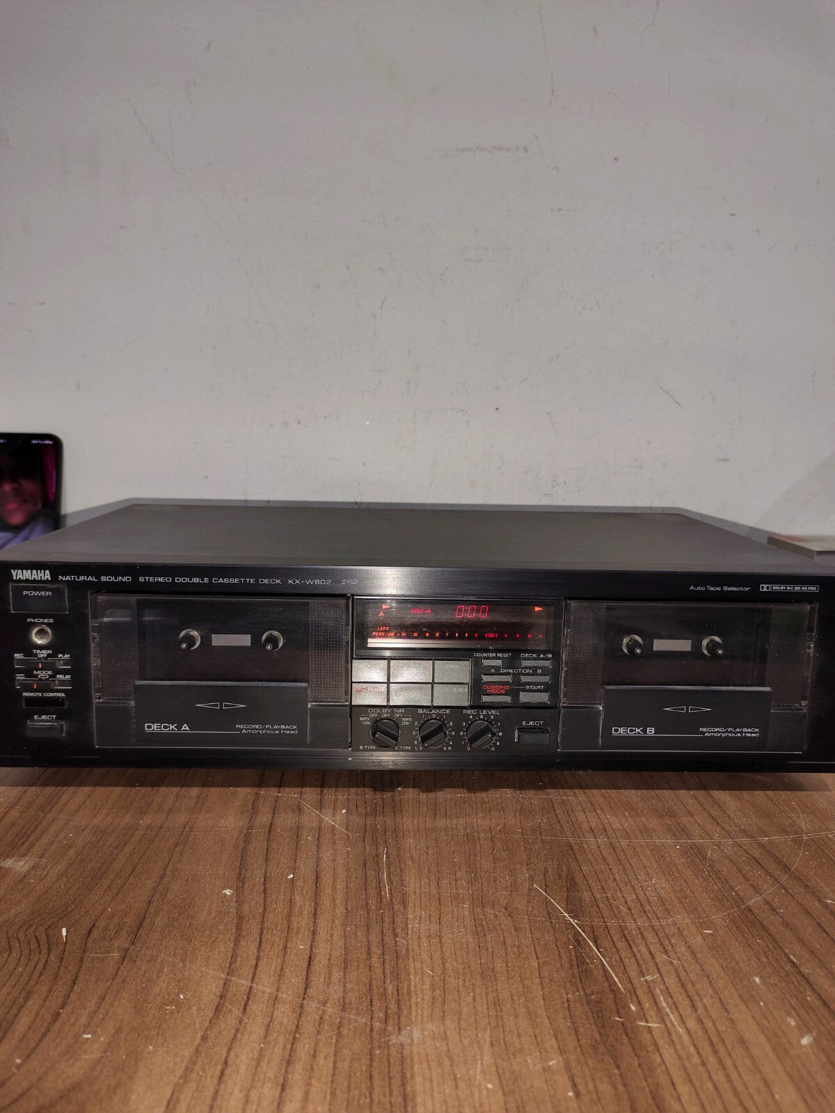 Yamaha KX-W602 Stereo Dual Double Cassette Deck Tape Player