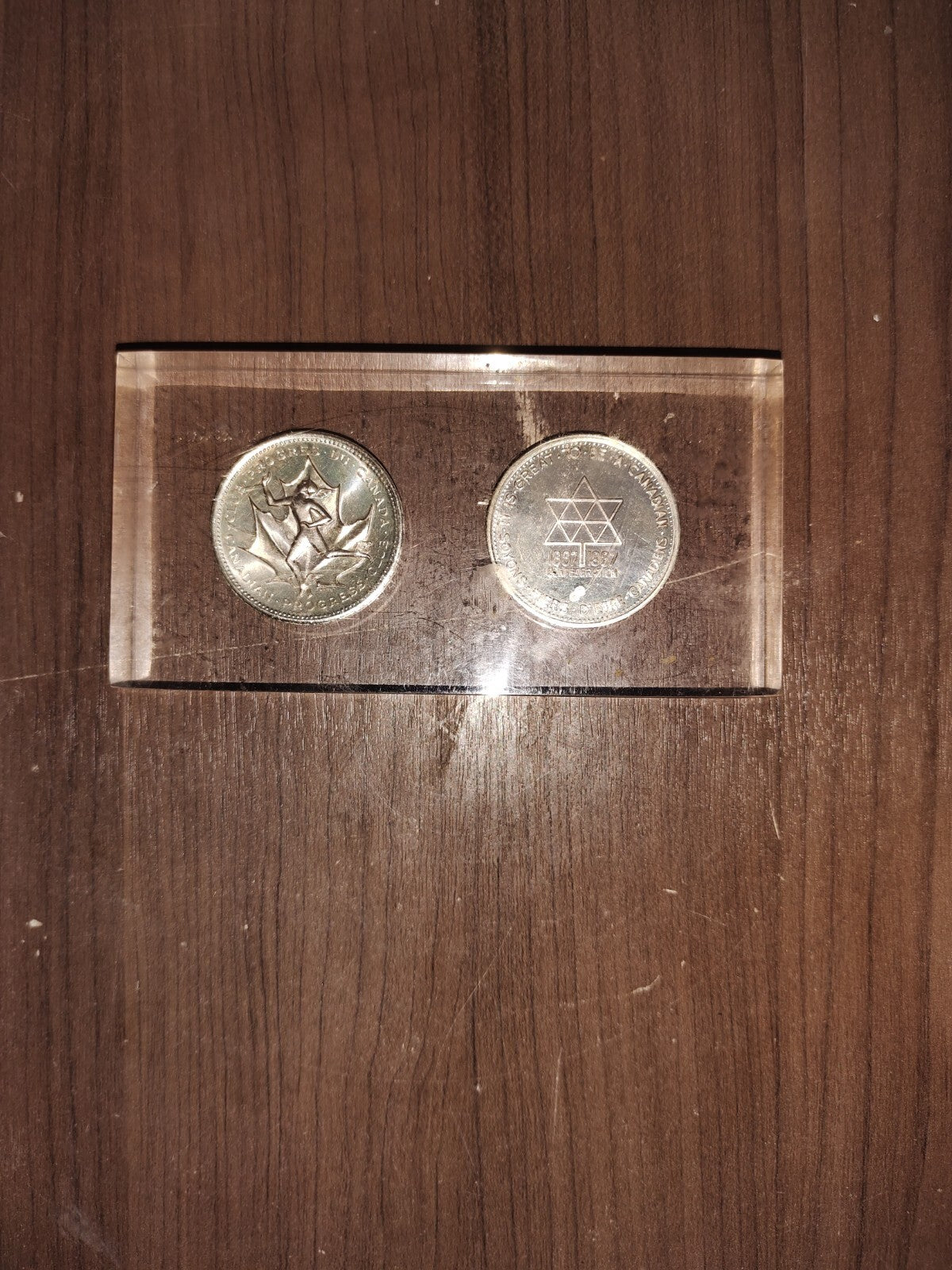 Canada-Israel Friendship Collectible Coins Paperweight - Collectible