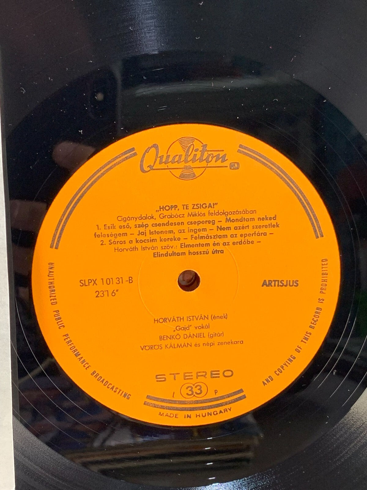 Vinyl Record 33 RPM LP Album Hopp Te Zsigai Gypsy Music