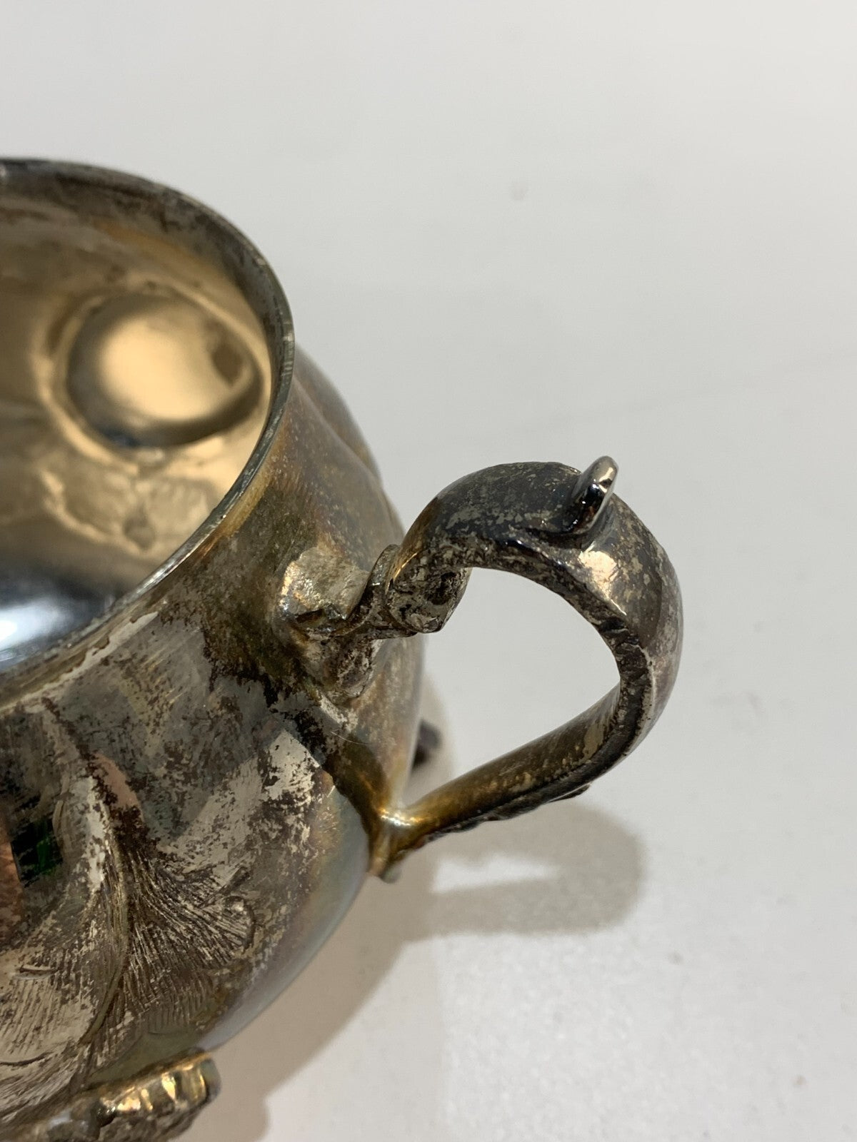 Antique Vintage Ghiouane Fes Silverplated Footed