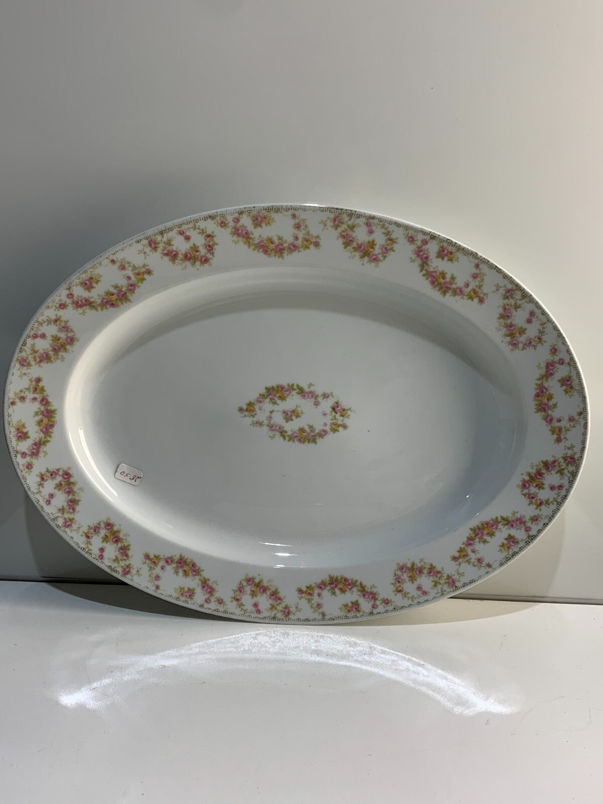 18" Oval Serving Platter Bridal Rose by NORITAKE